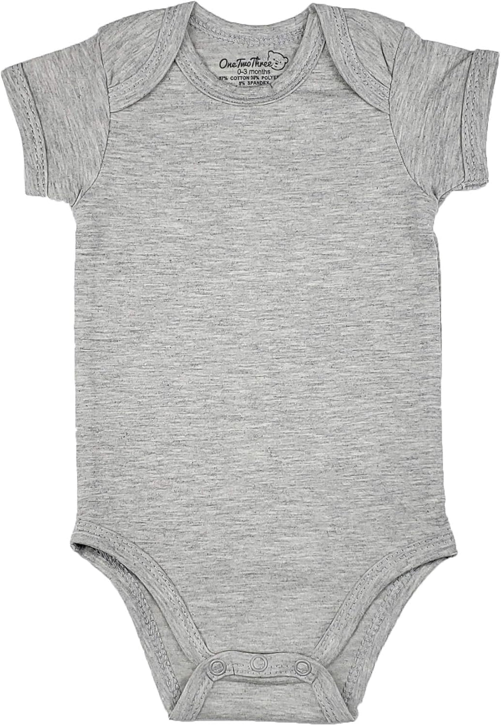 123 Bear Baby Cotton Spandex short-sleeve bodysuits unisex boy girl