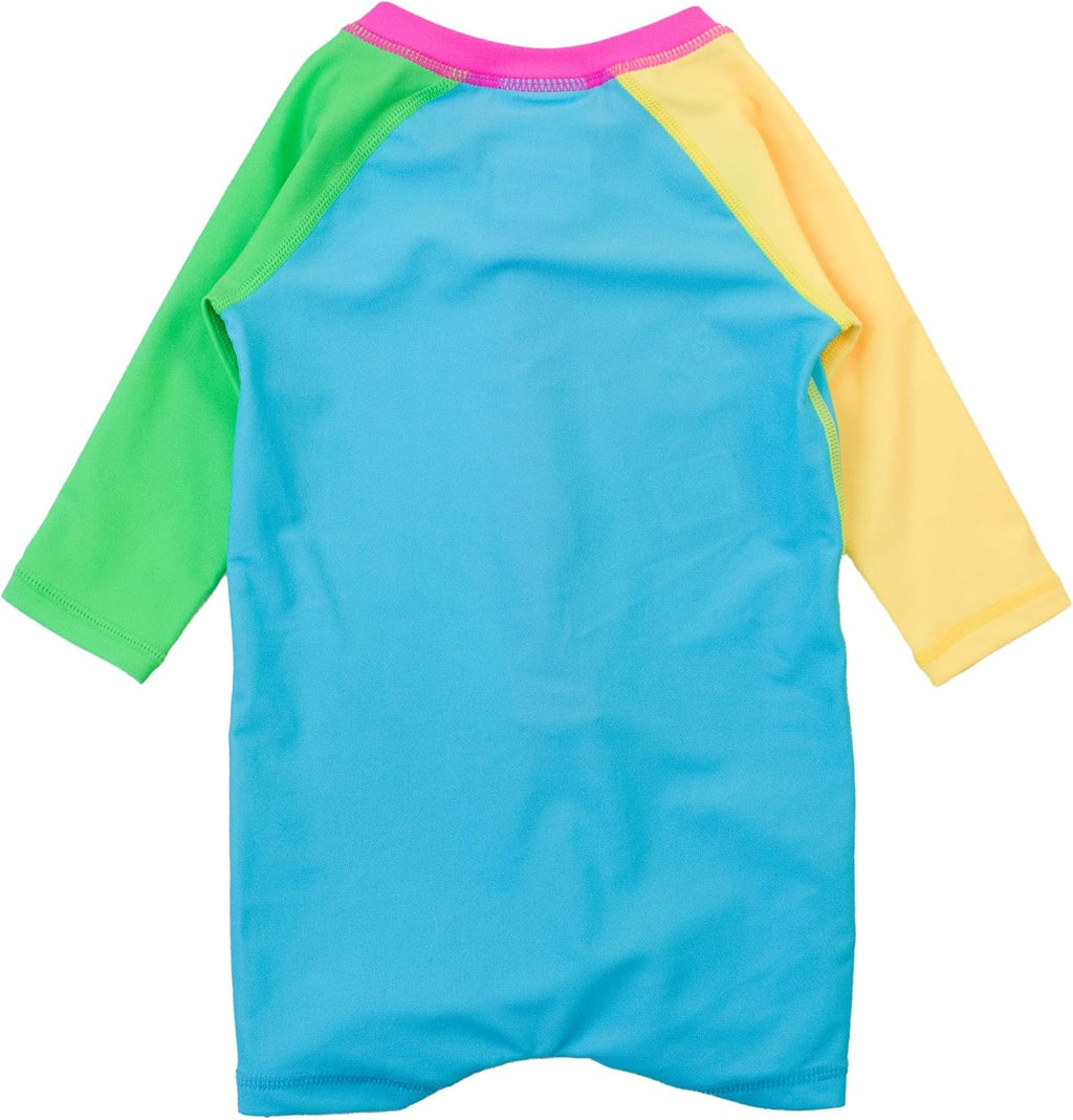 RUGGEDBUTTS Baby/Toddler Boy Swimsuit, One Piece Zipper Rash Guard Sunsuit with UPF 50+ Sun Protection