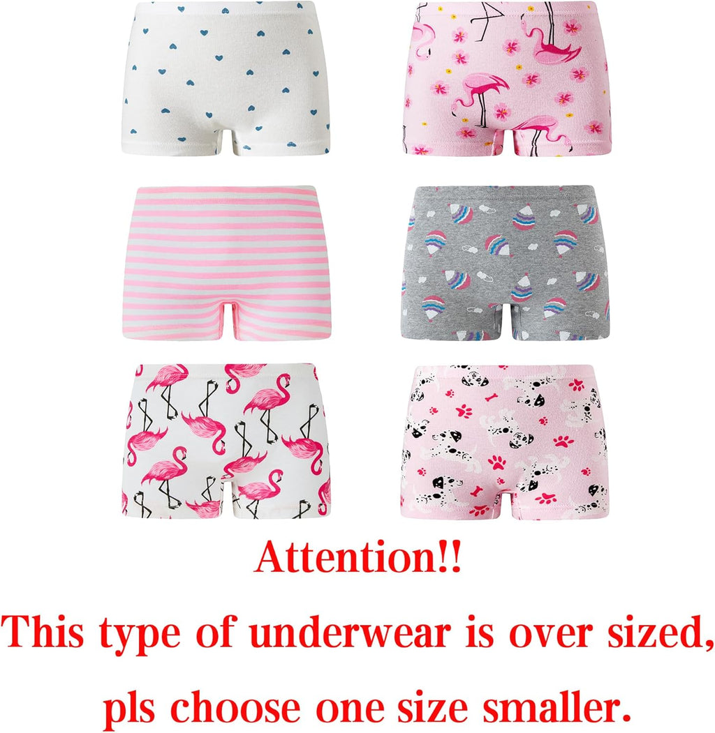 KikizYe Little Girls Boyshort Panties Big Kids Soft Cotton Underwear