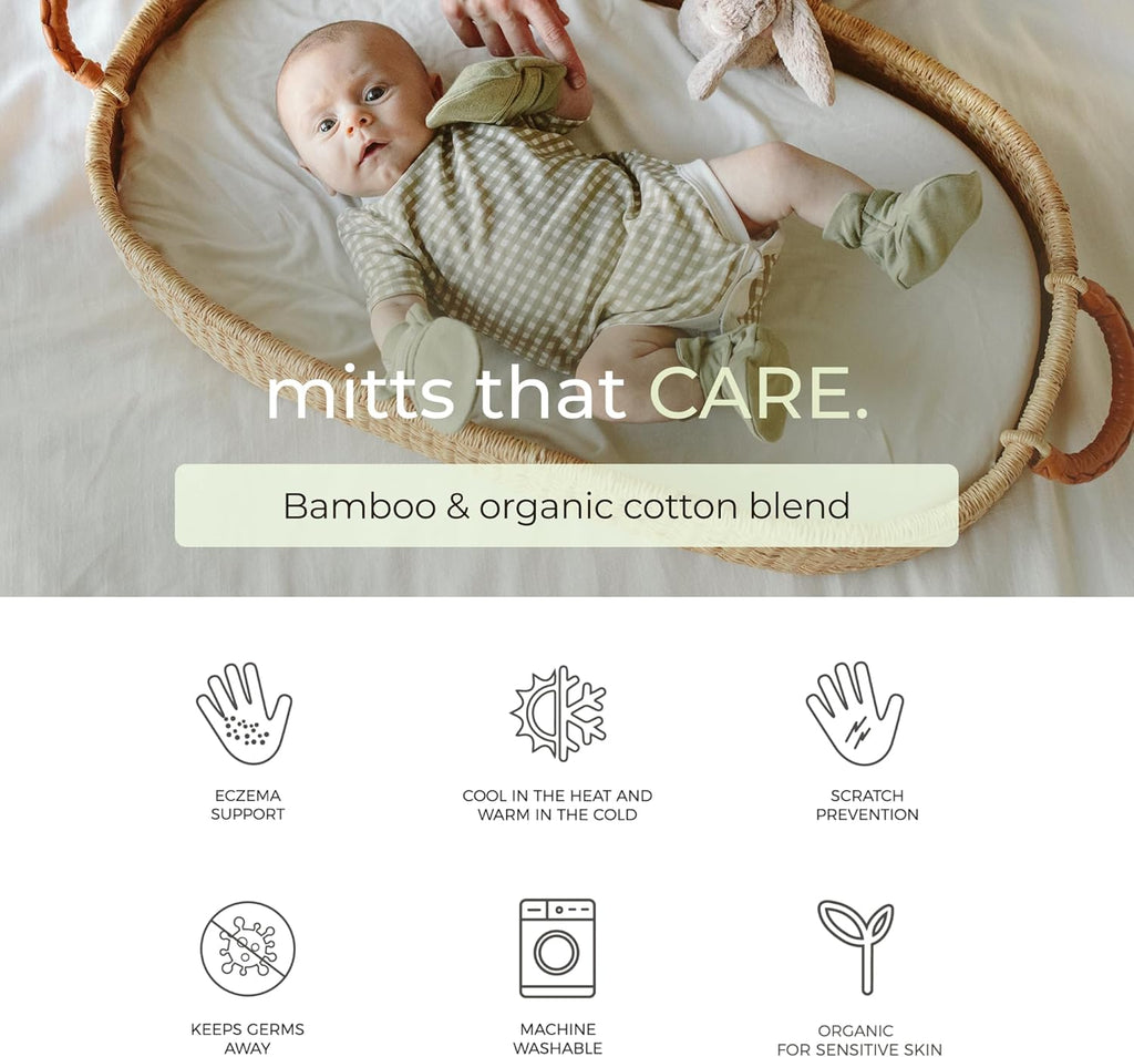 goumikids Viscose Made from Bamboo Cotton Anti-Scratch Soft Stay-On Mitts