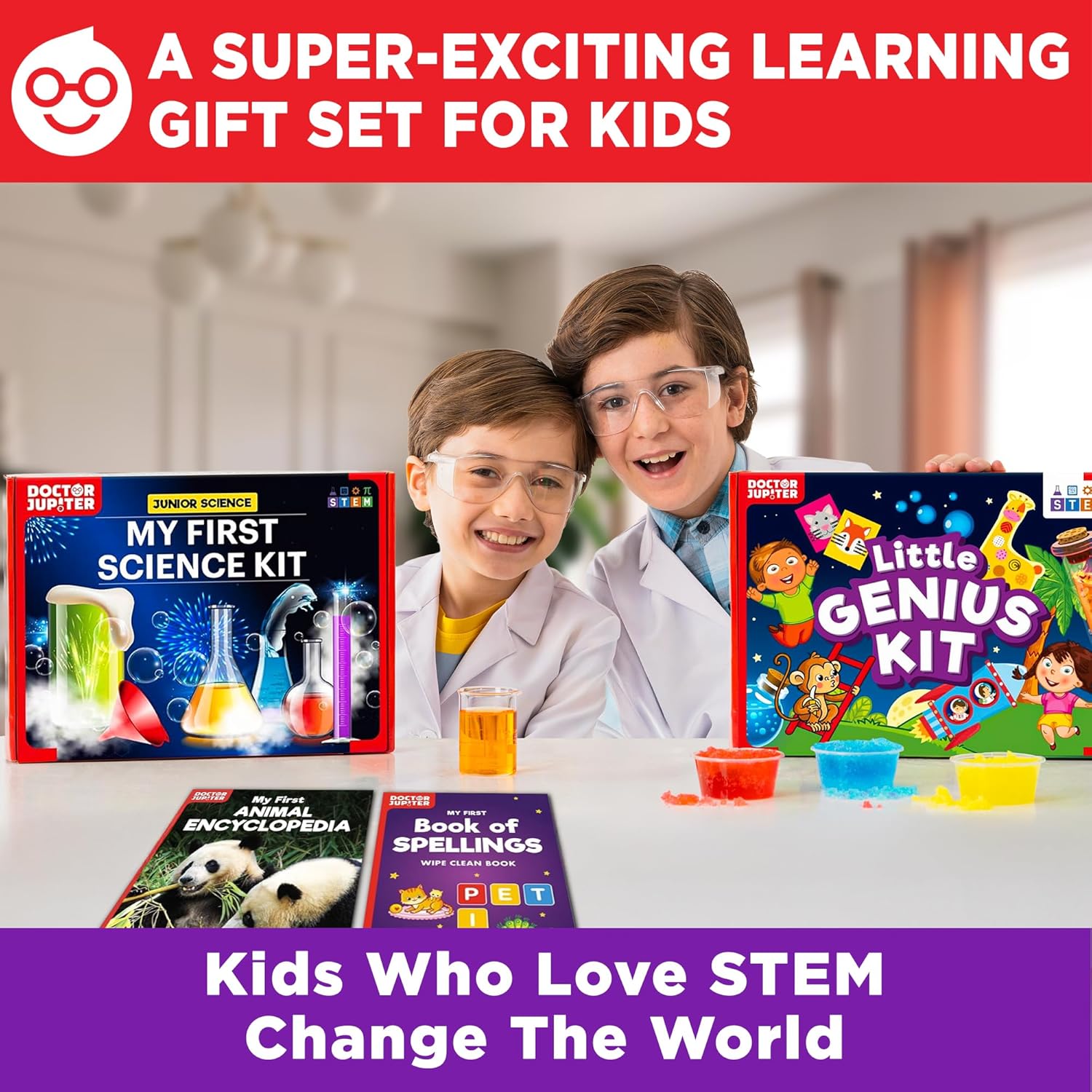 Doctor Jupiter Ultimate Gift Set of Learning| Set of ‘My First Science Kit’, ‘Little Genius Kit’ for Kids Ages 4-6|Birthday Gift for Boys, Girls| STEM Learning & Education Toys for 4,5,6 Year Old