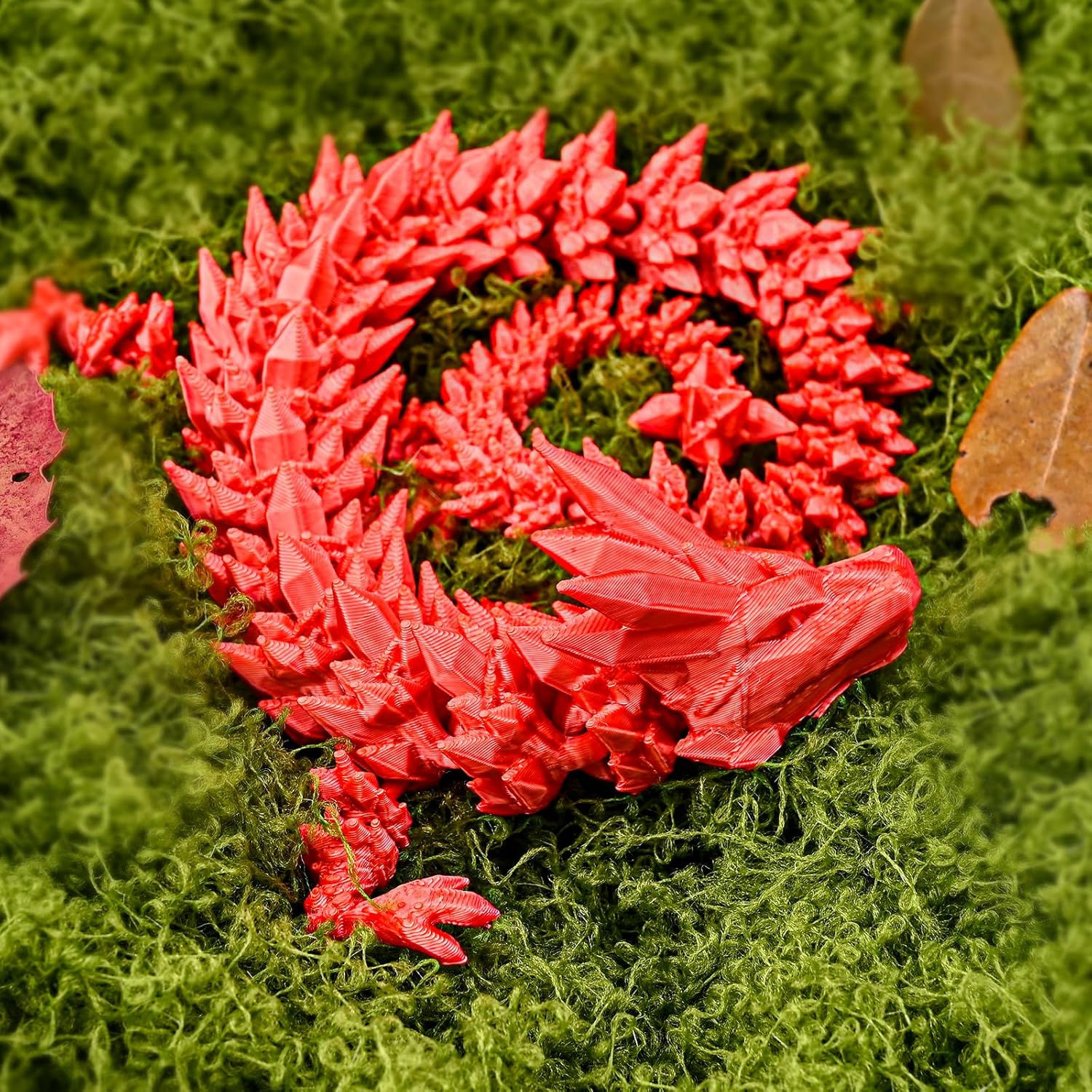 12inch Dragon Egg, Year of The Dragon, 3D Printed Dragon, Executive Desk Toys, Articulated Dragon, Fidget Toys Gifts for Graduates Students Teachers Adults (Red)