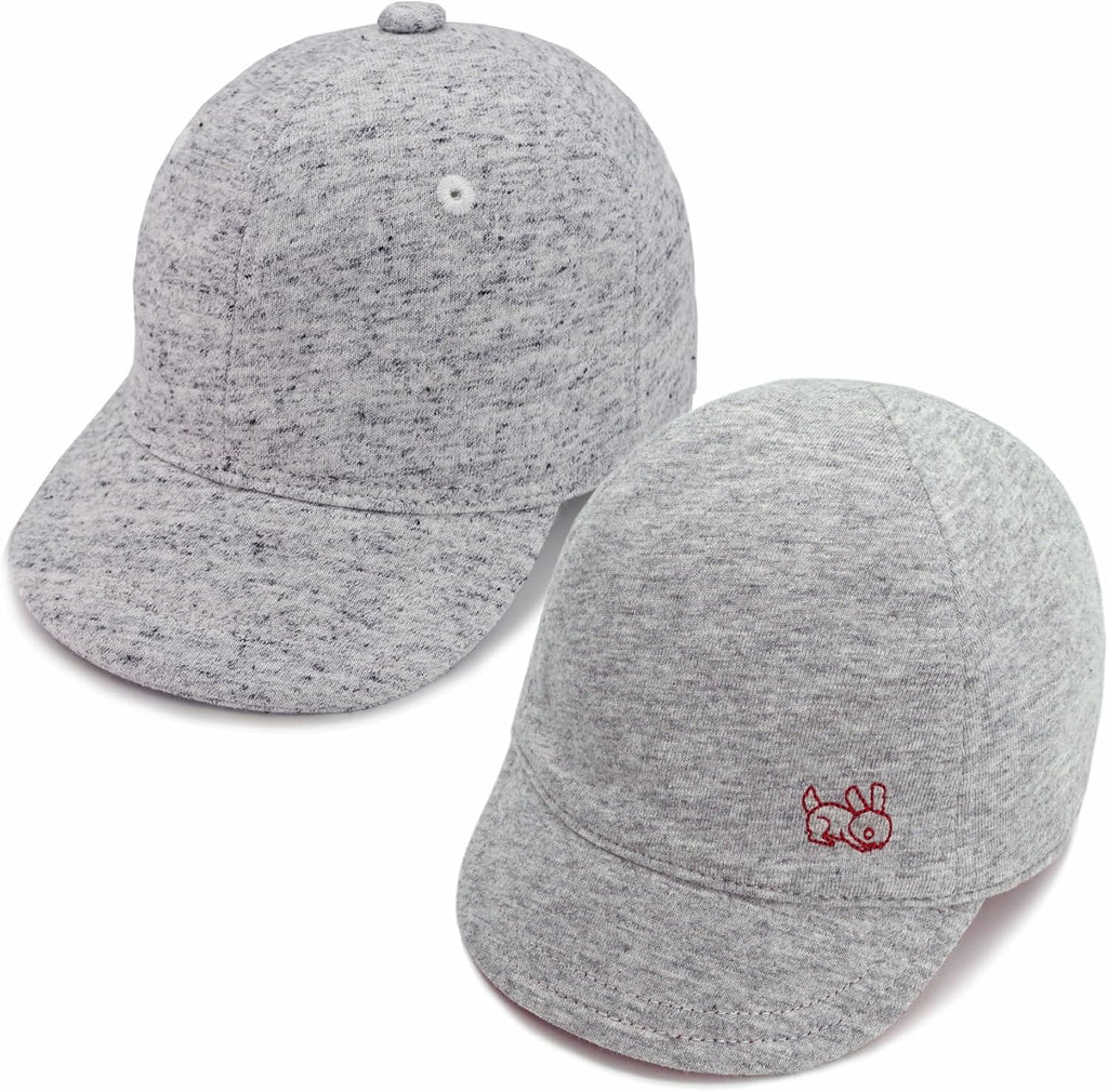 Keepersheep Baby Reversible Baseball Cap Infant Sun Hat, Cotton Knit Soft Brim for Infant Toddler, Summer Outdoor Unisex