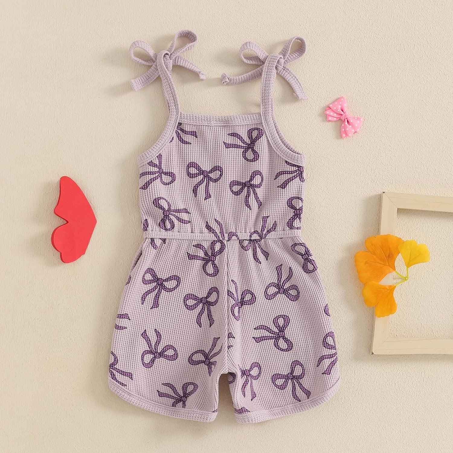 WZTYYDS Toddler Baby Girl Summer Clothes Floral Romper Tie-Up Strap Halter Jumpsuit Infant Summer Sling Playsuit 6M-3T