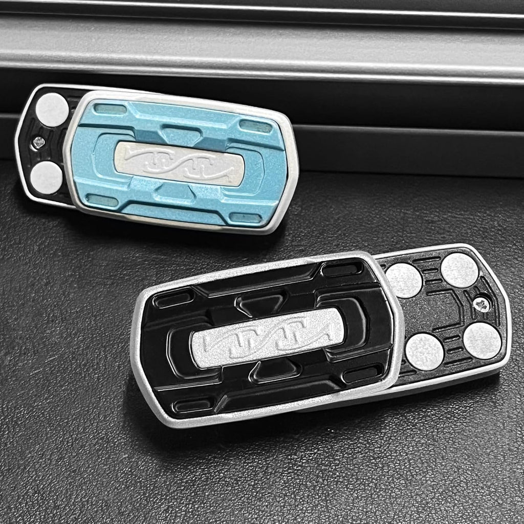 Sound Range Fidget Slider, Infinite Range Finger Spin Top Decompression Toy Adult Metal Fidget Toys Magnetic Coin EDC Gear Haptic (Blue)