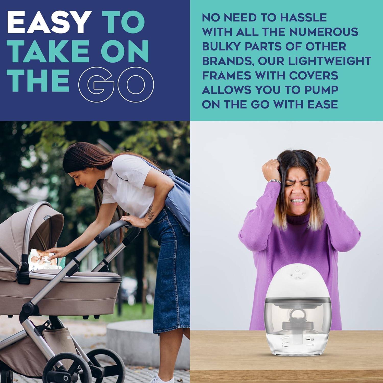 BabyBuddha Manual Breast Pump, Single Hand Expression Breastmilk Pump, Cordless and Portable, No Batteries or Power Needed, Soft Silicone Massage Cushion, BPA Free, Quiet, Dishwasher Safe, 1 Pack