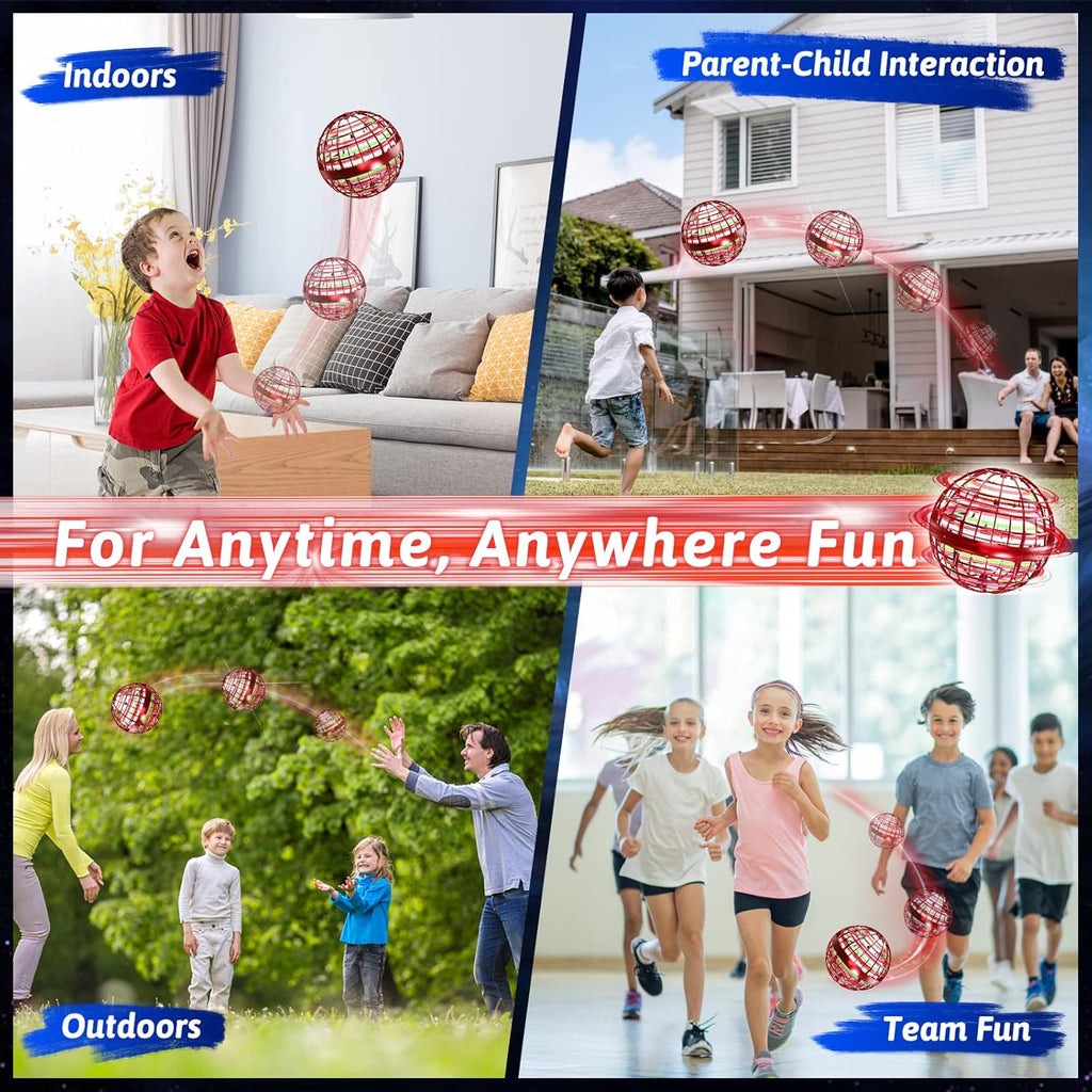 semai Flying Orb Ball Toys, Hover Orb, Hand Controlled Mini Drone Flying Ball Globe Shape Spinning UFO Magic Flying Boomerang Spinner Kids Adults Indoor Outdoor Toys Games