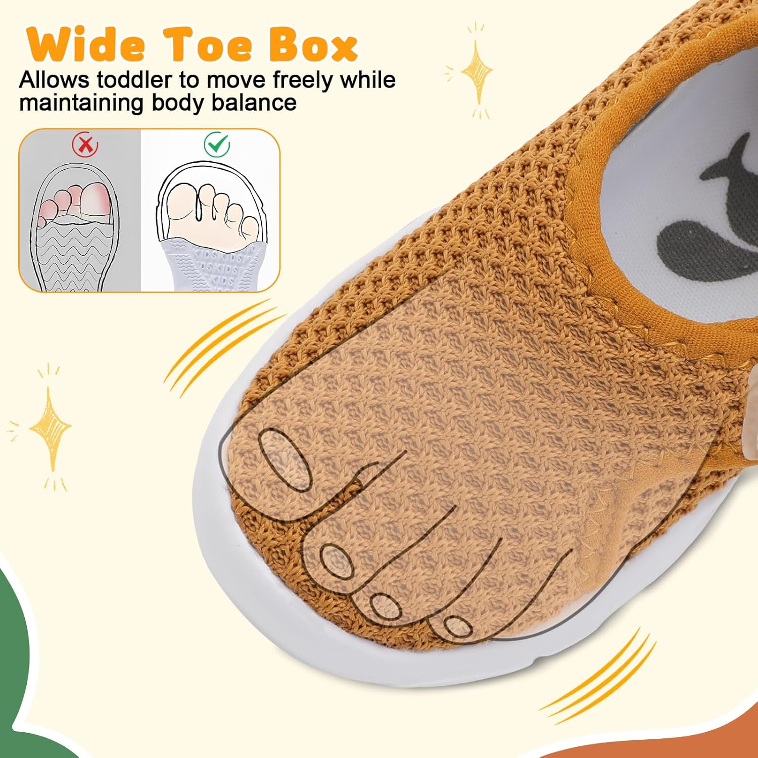 FEETCITY Baby Shoes Boys Girls First Walking Shoes Infant Sneakers Lightweight Slip On Shoe