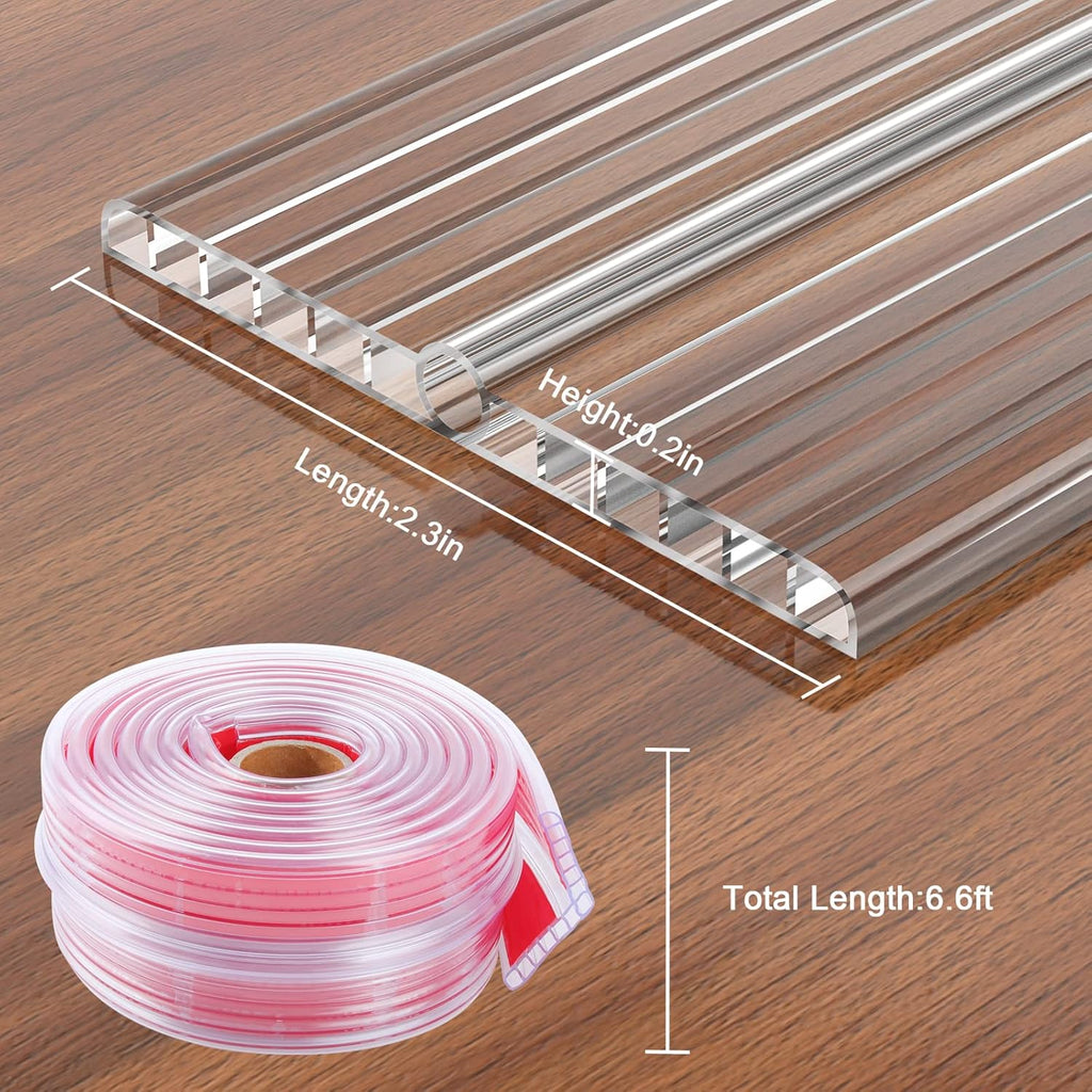 HOMREALM Baby Proofing 7.05ft Long (2.75" Wide) Corner Protector Baby Corner Guards Furniture Corner & Edge Safety Bumpers Clear Baby Proofing Bumper Cushion for Table Furniture Sharp Corners