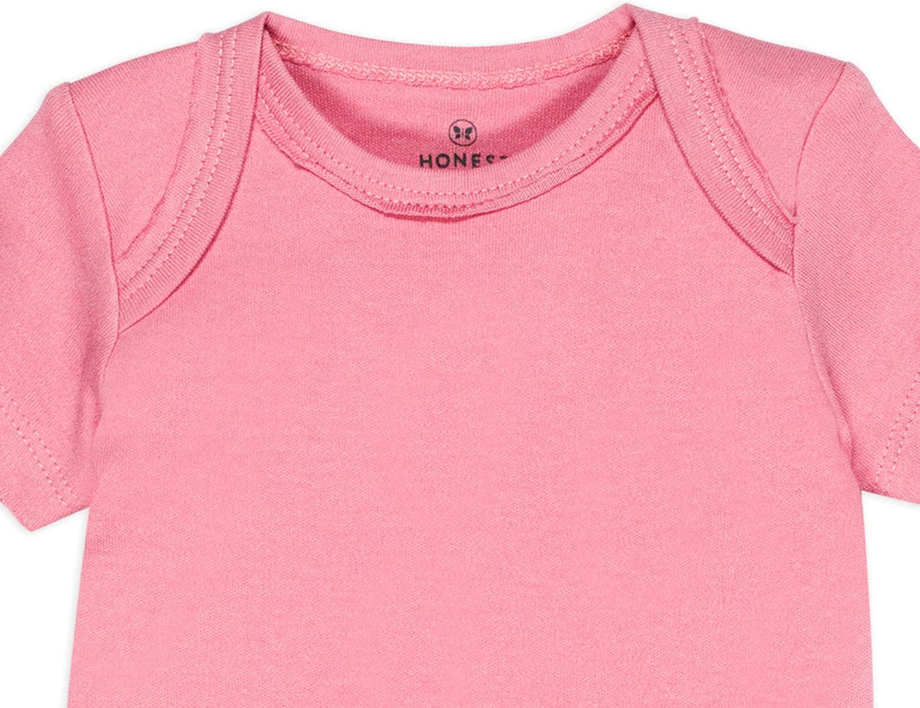 HonestBaby unisex-baby 10-pack Short Sleeve Bodysuits One-piece 100% Organic Cotton for Infant Baby Boys, Girls