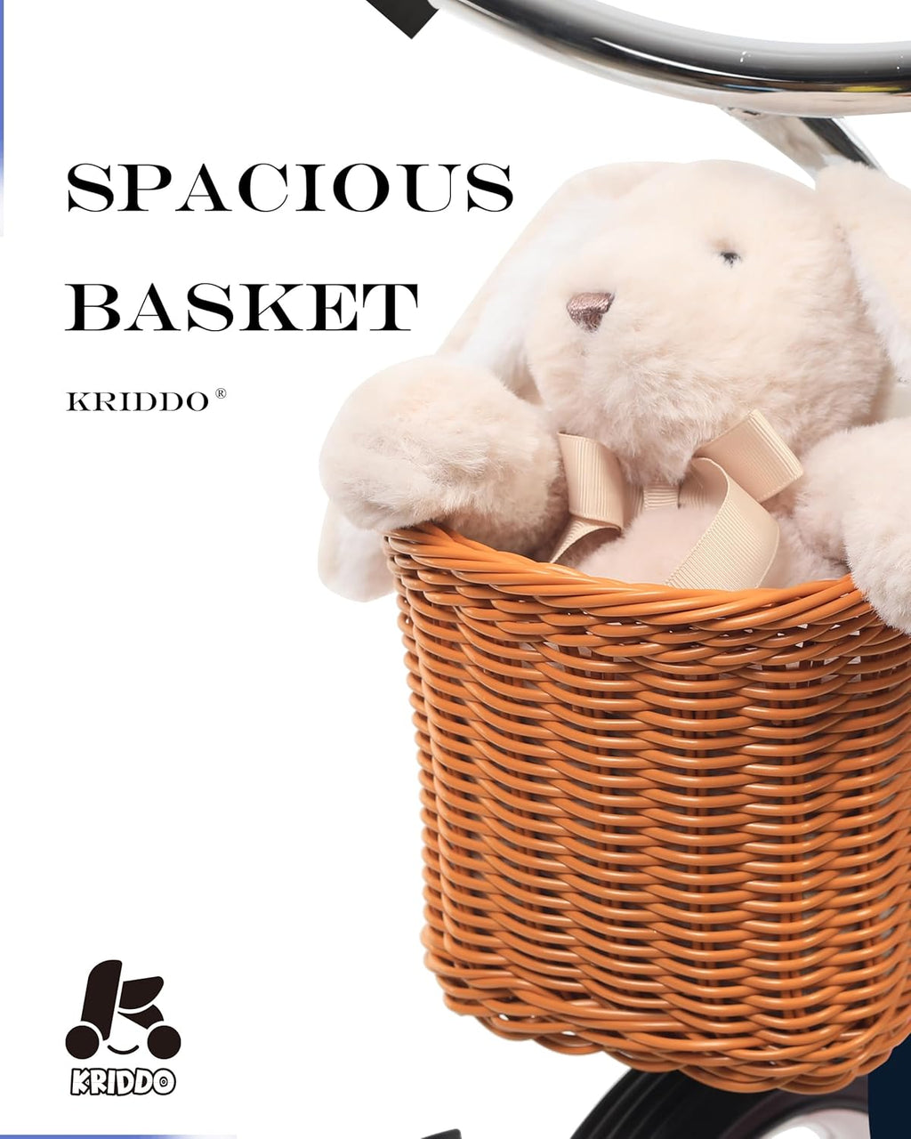 KRIDDO Classic All Metal Toddler Trike, Gift for Boys and Girls Ages 2 to 4 Year Old, Tricycle for 1 to 3 Year Olds, Sturdy Rear Deck, Deluxe Steer and Ergonomics Grip, Indoor and Outdoor, Blue