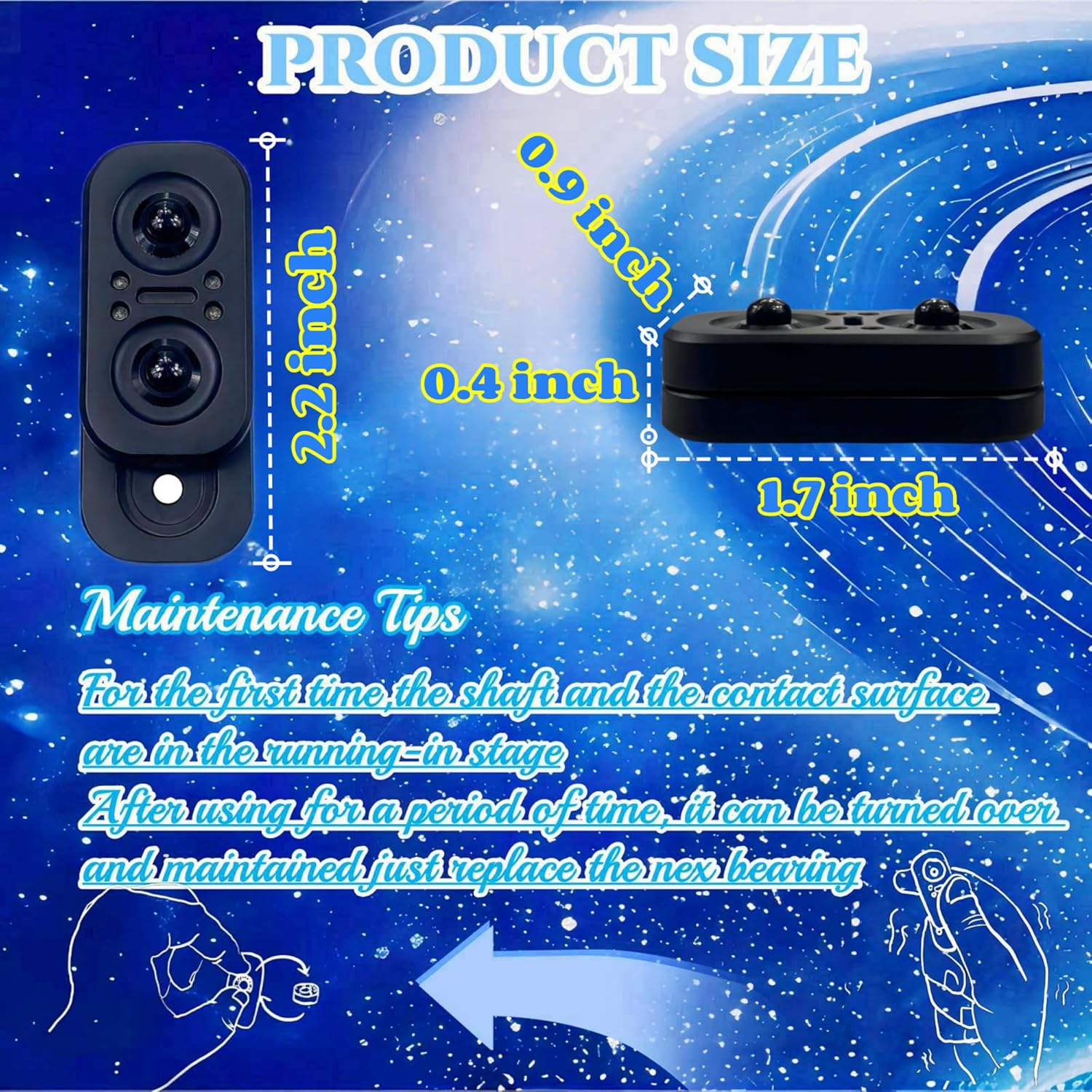 New Abstract Owl Shape Design Fidget Slider,Men's EDC Hand Slider,Poker Push Card Stress Relief Toys,Interesting Fidget Toys for Adults/Office Desk Toys Gifts for Boyfriend and Father (Black)