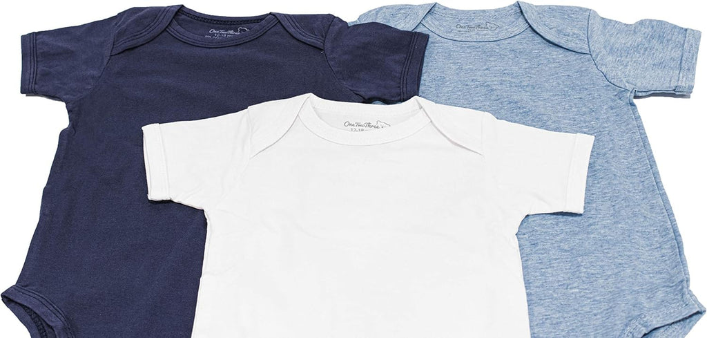 123 Bear Baby Cotton Spandex short-sleeve bodysuits unisex boy girl