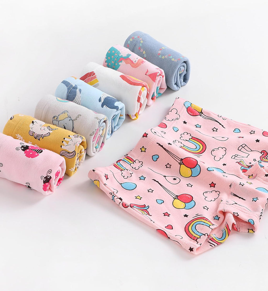 Sladatona Soft Girls Boyshort Panties Cotton Briefs Kids Underwear