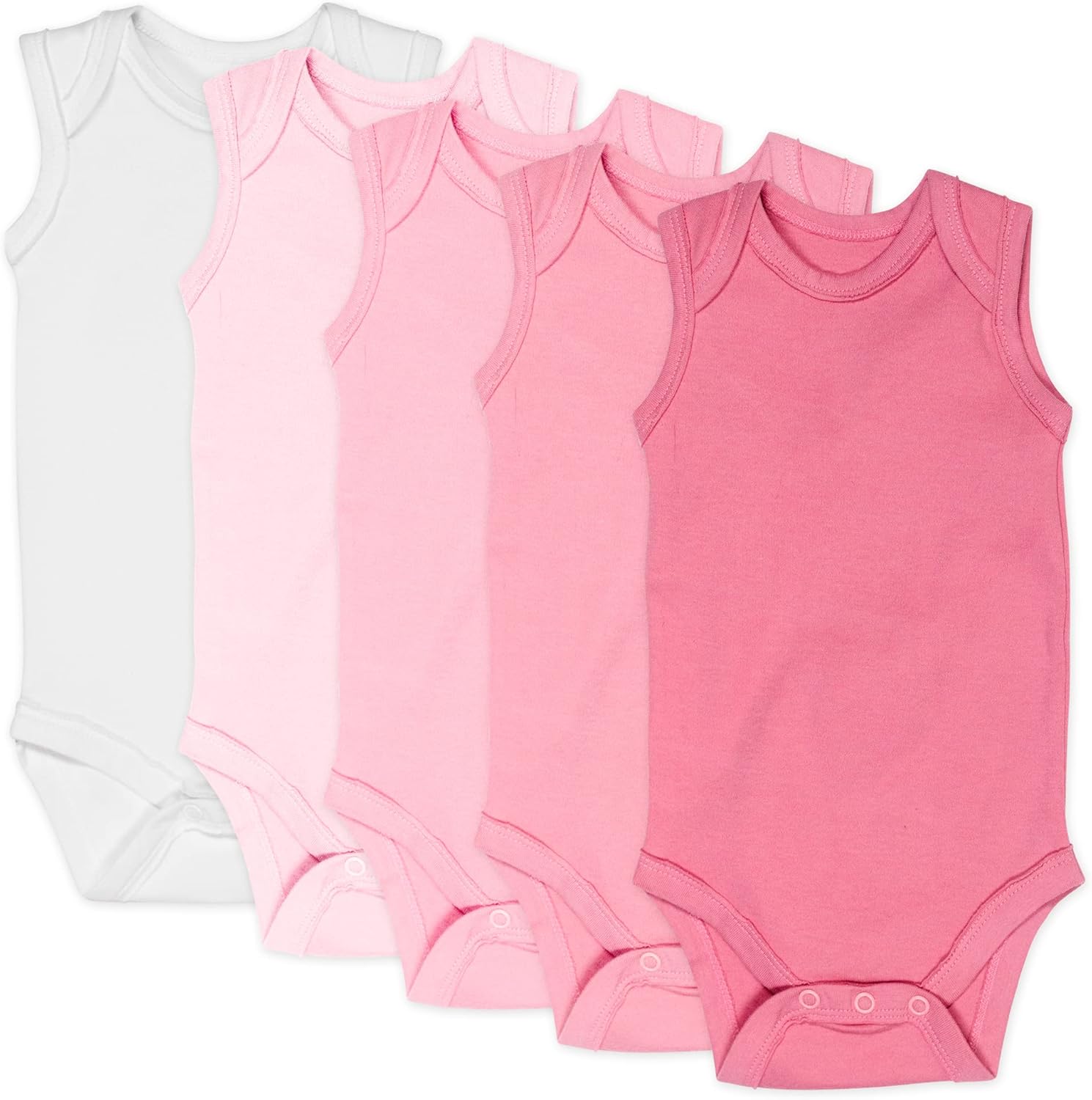 Sleeveless Bodysuits One-piece 100% Organic Cotton for Baby Boys, Girls, Unisex