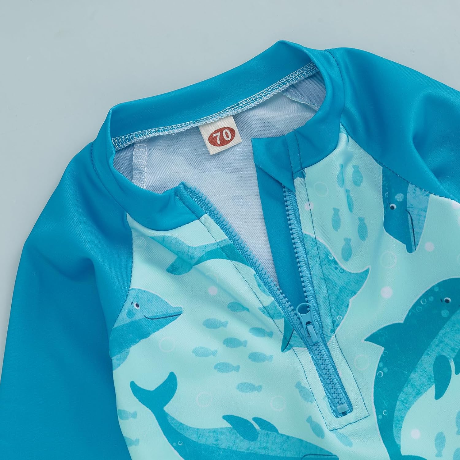 Hnyenmcko Baby/Toddler Boy Rash Guard Swimsuit Long Sleeve One Piece Zipper Swimwear Sunsuit Infant Bathing Suit Beachwear