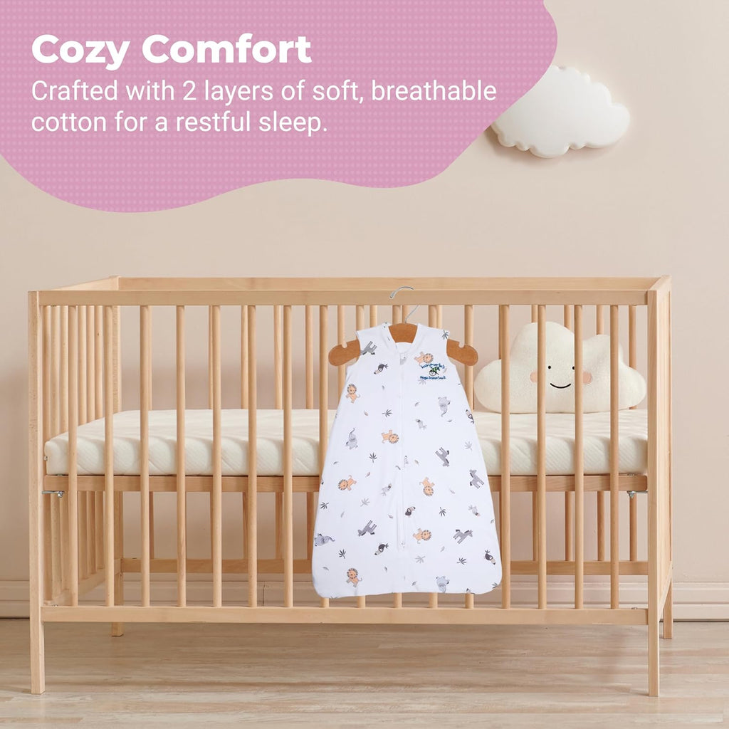 Magic Sleepsuit Baby Merlin's Cotton Baby Swaddle Transition Product - Soft and Cozy Design, Double Zipper for Easy Diaper Changes, Promotes Safe Sleep, 3-6 Months - Pink - Small 12-18lbs