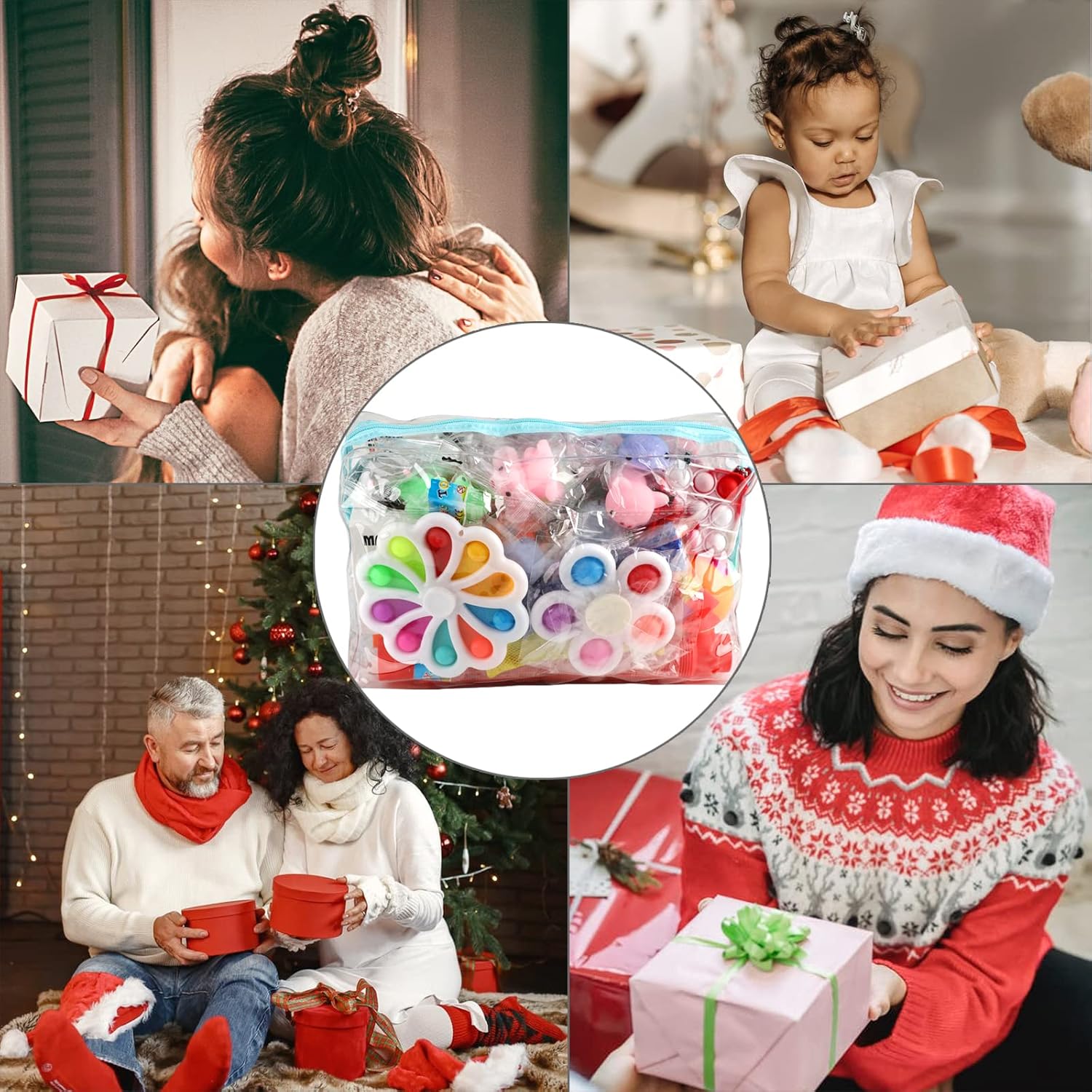 Fidget Purse, 35 Pack Fidget Toys Party Favors For Kids 8-12 Girl Gifts Pop Unicorn Bag With Spinner Autism Sensory Mini Toys Classroom Prizes Goodie Bag Birthday Xmas Stocking Stuffers For Teens Girl