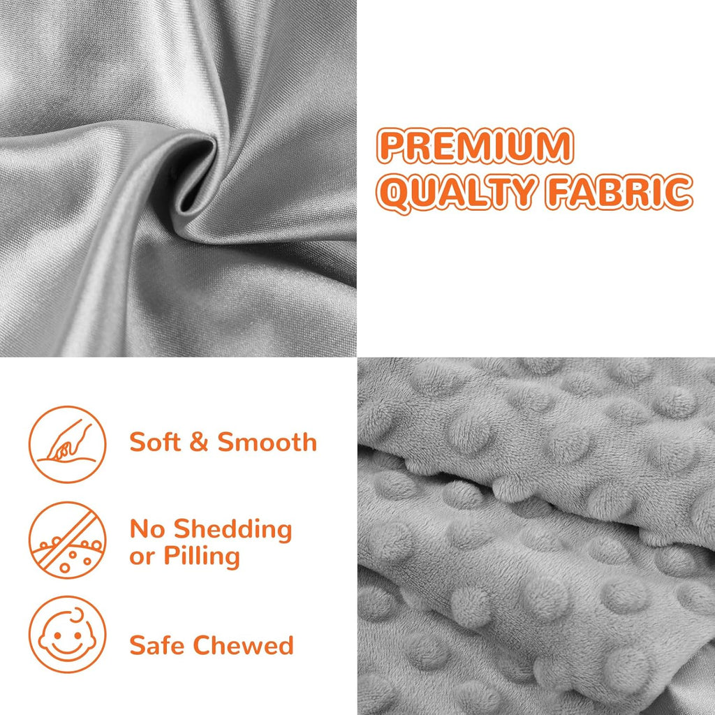 Loveys for Babies, Soft Baby Security Blanket Lovies for Babies, Stuffed Animals Blankie for Newborn Infant with Baby Snuggle Toy, Boys Gilrs Gifts Gray Elephant Security Blanket 16 Inch