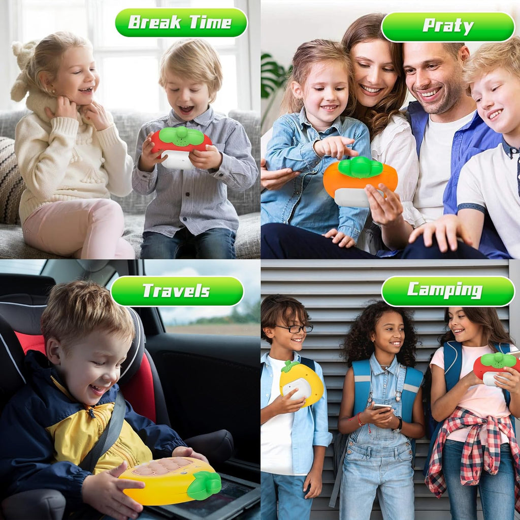 Quick Push Pop Game, Light Up Fidget Toys with 4 Modes, Fast Push Bubble Game Handheld Game for Kids 6-8 , Autism Sensory Toys Stress Relief Party Favors Birthday Gift for Kids Teens