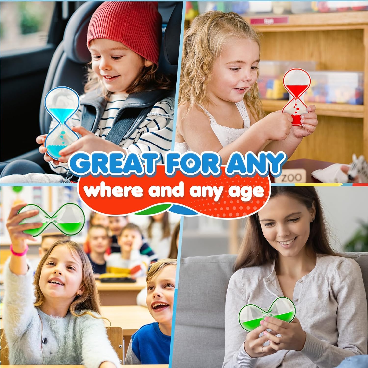 Autism Sensory Toys for Kids: 4 Pack Fidget Sensory Toys for Autistic Children Special Needs - Liquid Motion Sensory Toys for Kids with Autism - Classroom Prizes, Easter Basket Stuffer, Easter Gift