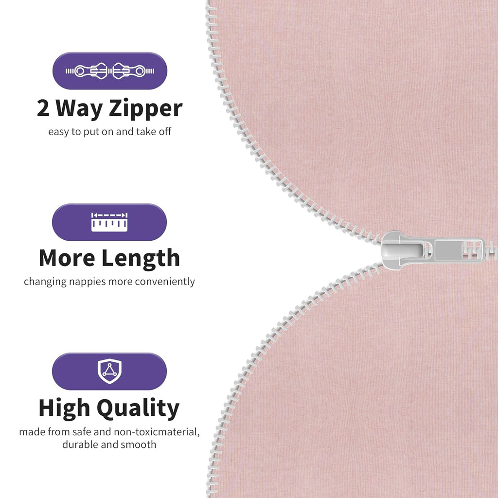 PuppyPaws Baby Sleep Sack 2-Pack Set, Transitional Swaddle, Sleep Sack 0-3 Months, Wearable Blanket Baby with 2-Way Zipper Summer, 95% Rayon derived from Bamboo, 5% Spandex