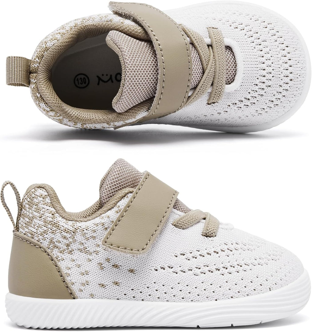 MORENDL Toddler Sneakers Baby Boys & Girls Barefoot Shoes Lightweight Breathable Walking Running Tennis Athletic Sport Shoes