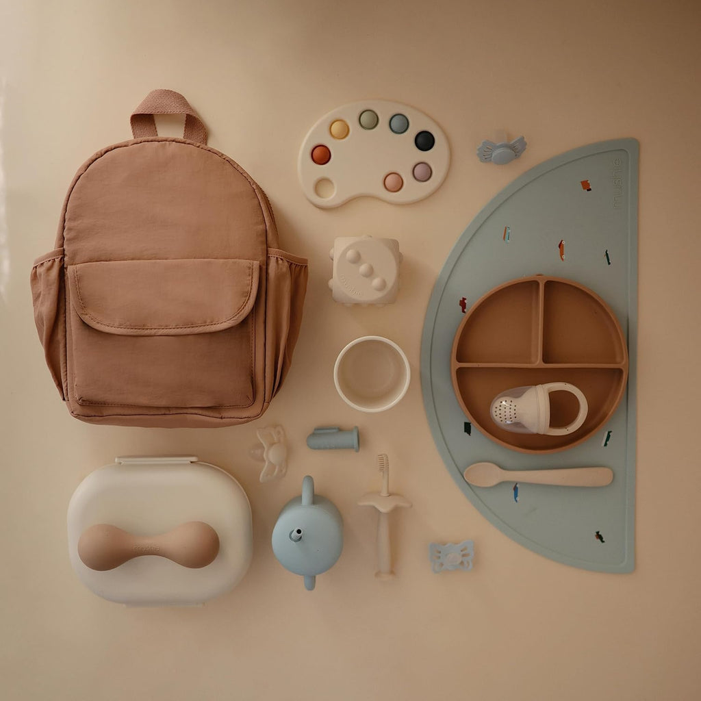 mushie Silicone Baby Shaker Rattle Toy | Ages 3+ Months (Natural)