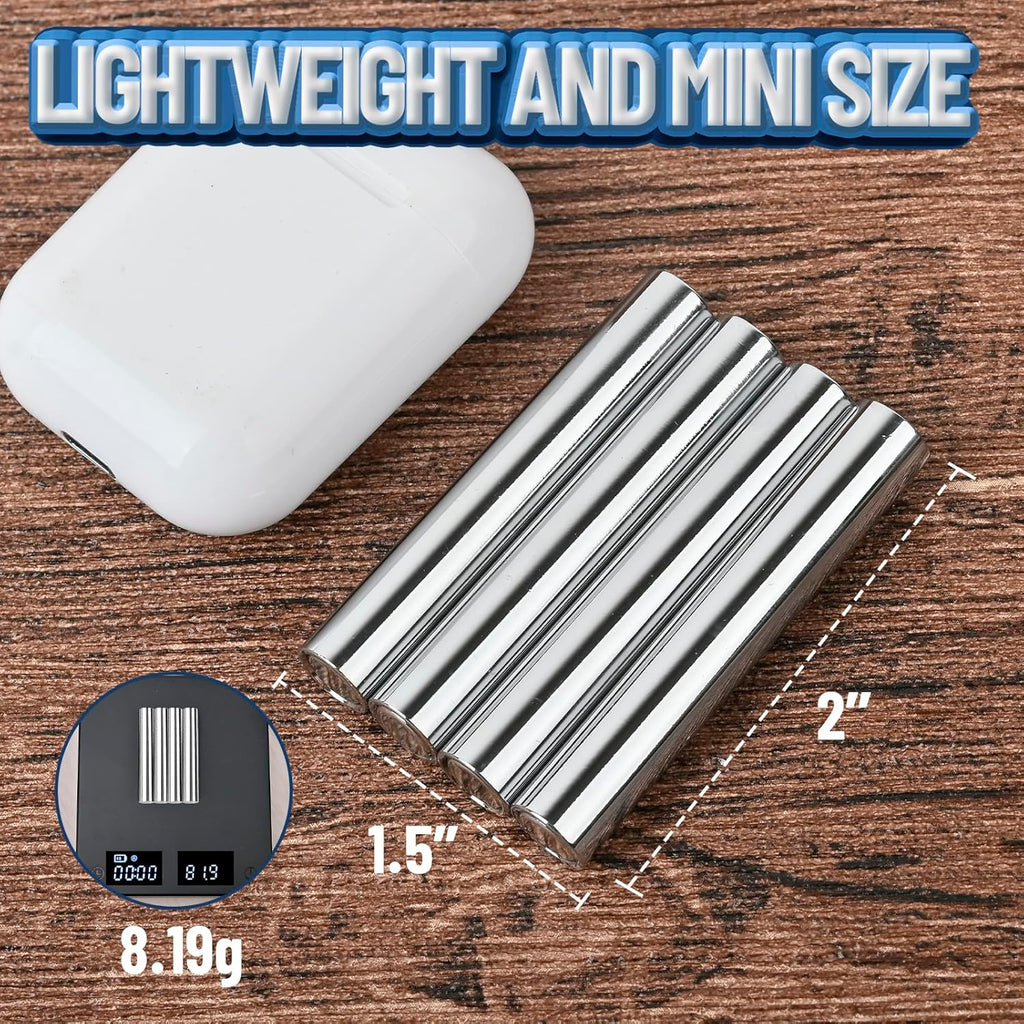 Magnetic Fidget Sticks Toys for Adults 4PCS, Metal Magnet Fidget Spinner Desk Toys Cool Gadget ADHD Anxiety Item EDC Stress Relief Figette Toy Stocking Stuffers Gift for Men Teen Boy