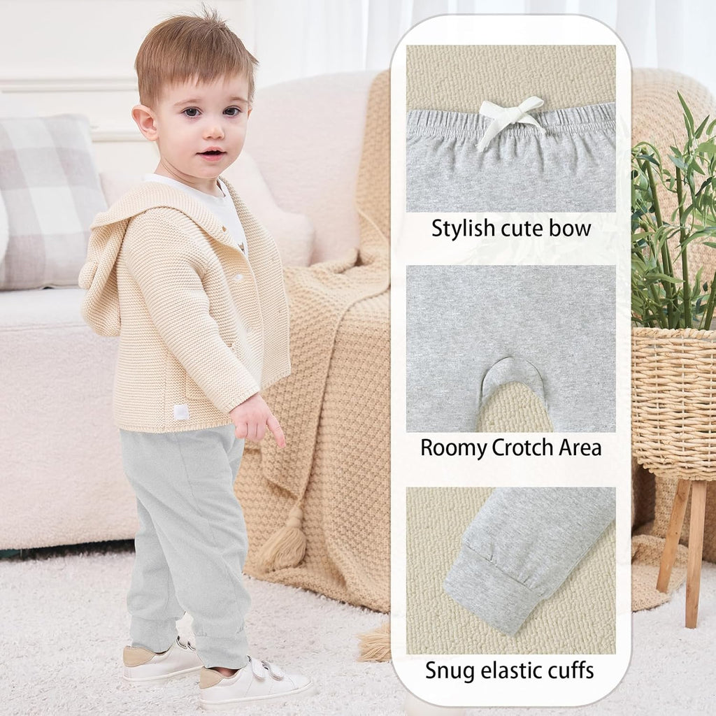 DREAM BUS Pack of 3 Toddler Jogger Pants with Pocket Toddler Boy Sweatpants Baby Boy Pants Infant Newborn Leggings