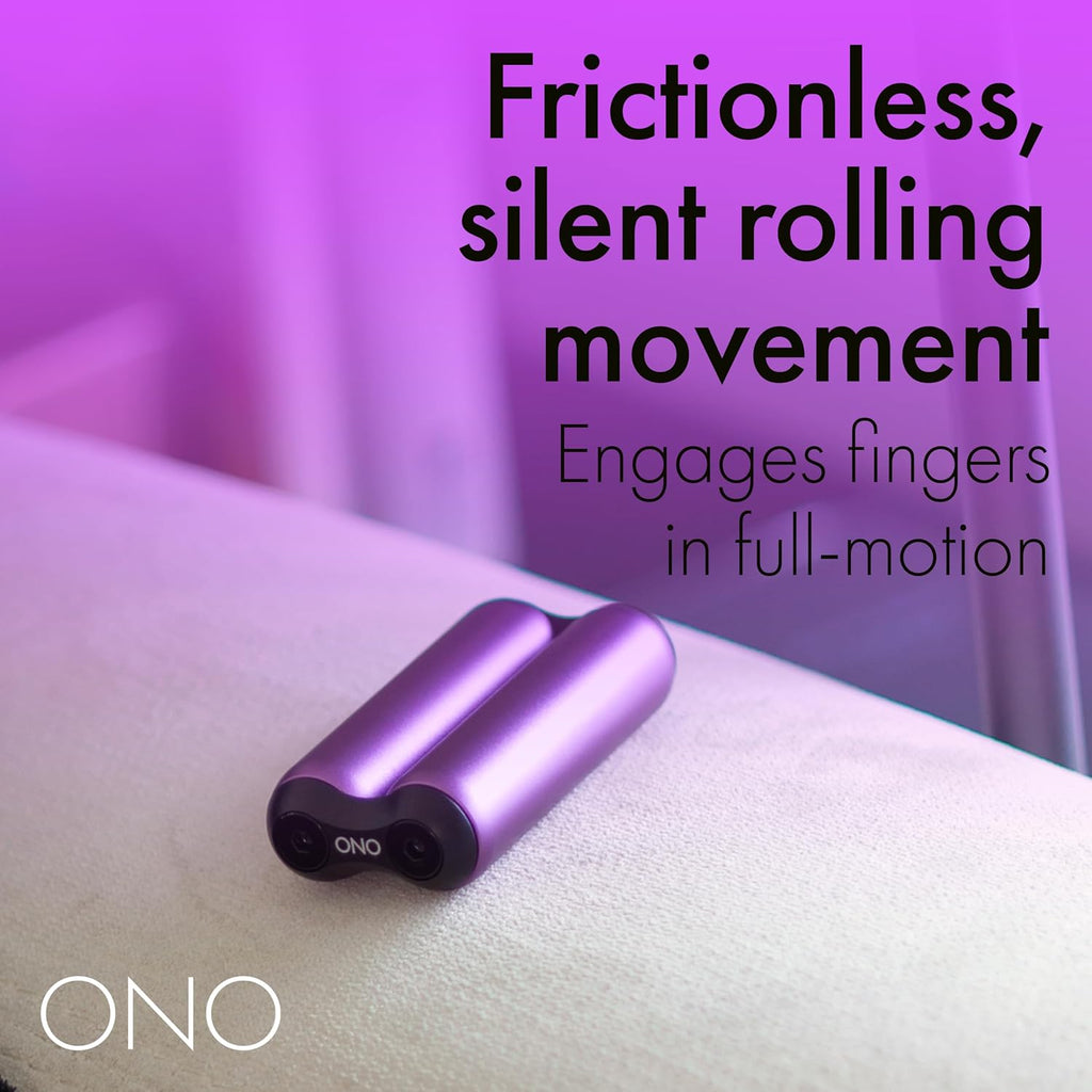 ONO Roller - Handheld Fidget Toy for Adults | Help Relieve Stress, Anxiety, Tension | Promotes Focus, Clarity | Compact, Portable Design (Junior Size/Aluminum, Purple)