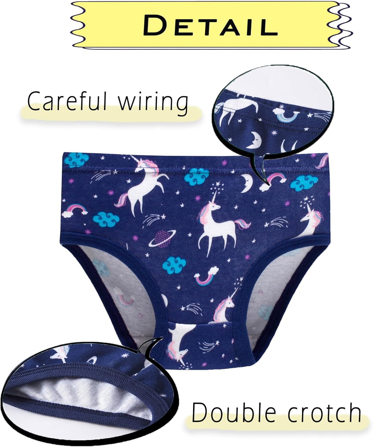 Boboking Girls Soft Underwear Toddler Kids Briefs Cotton Panties 12-pack