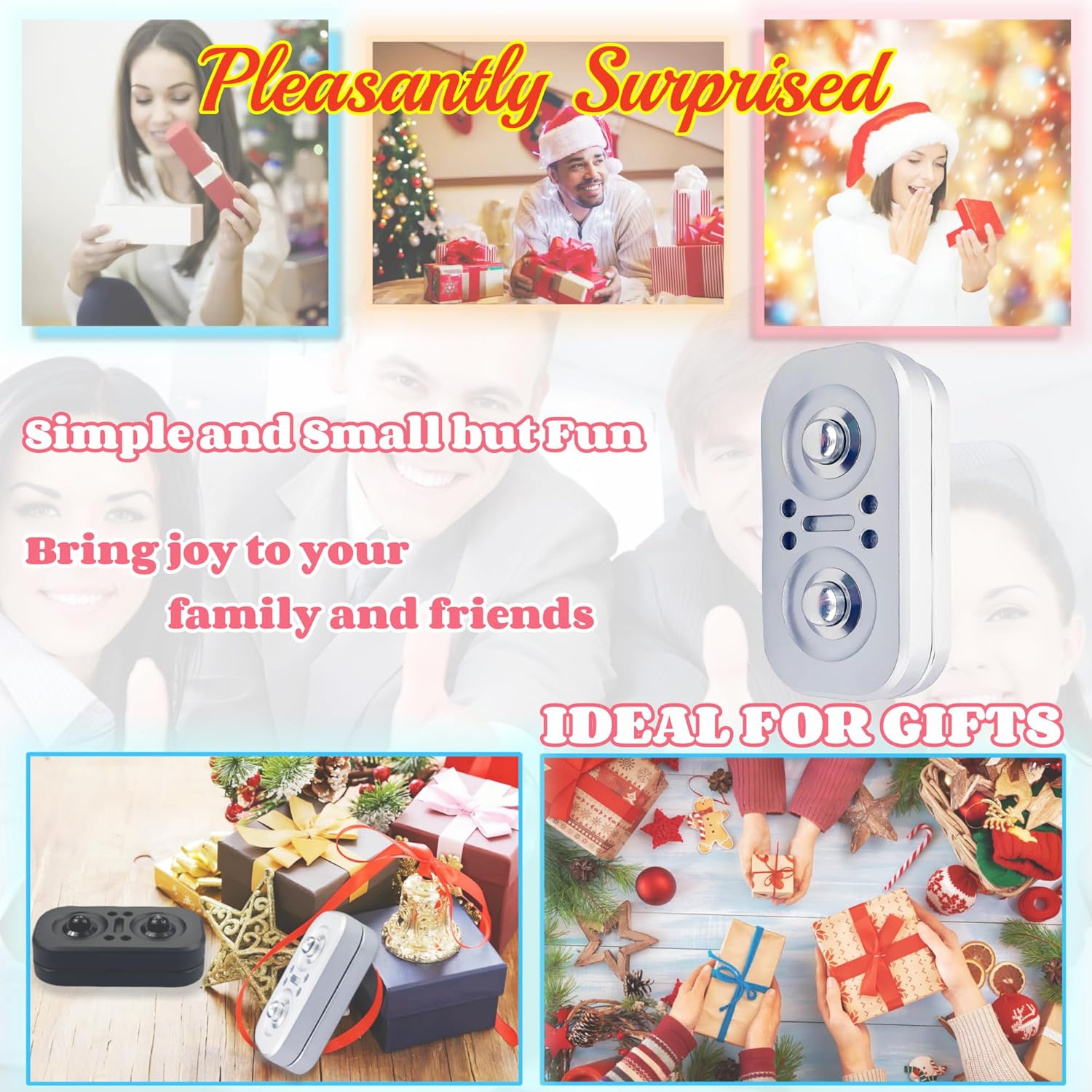 New Abstract Owl Shape Design Fidget Slider,Men's EDC Hand Slider,Poker Push Card Stress Relief Toys,Interesting Fidget Toys for Adults/Office Desk Toys Gifts for Boyfriend and Father (Silvery)