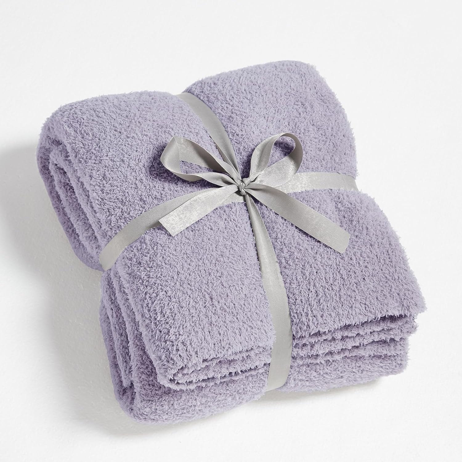 CYMULA Knit Throw Blanket for Couch Purple - Super Soft Lightweight Plush Fuzzy Fluffy Cozy Blankets and Throws for Sofa Bed, 50 x 60 inches