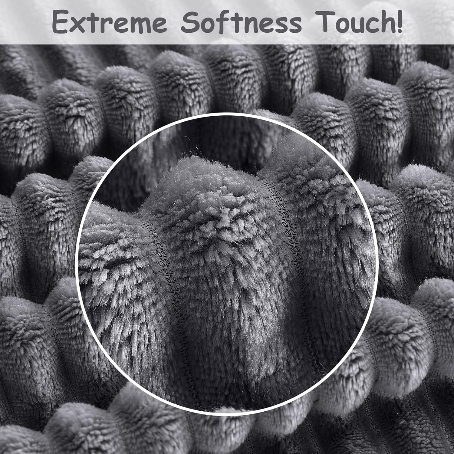 Soft Fleece Baby Blanket Ultra Cozy Grey Baby Blankets for Boys Warm and Lightweight Infant Toddler Newborn Receiving Gift with Reversible Stripes for Crib Stroller, 30x40 Inch, Dark Grey