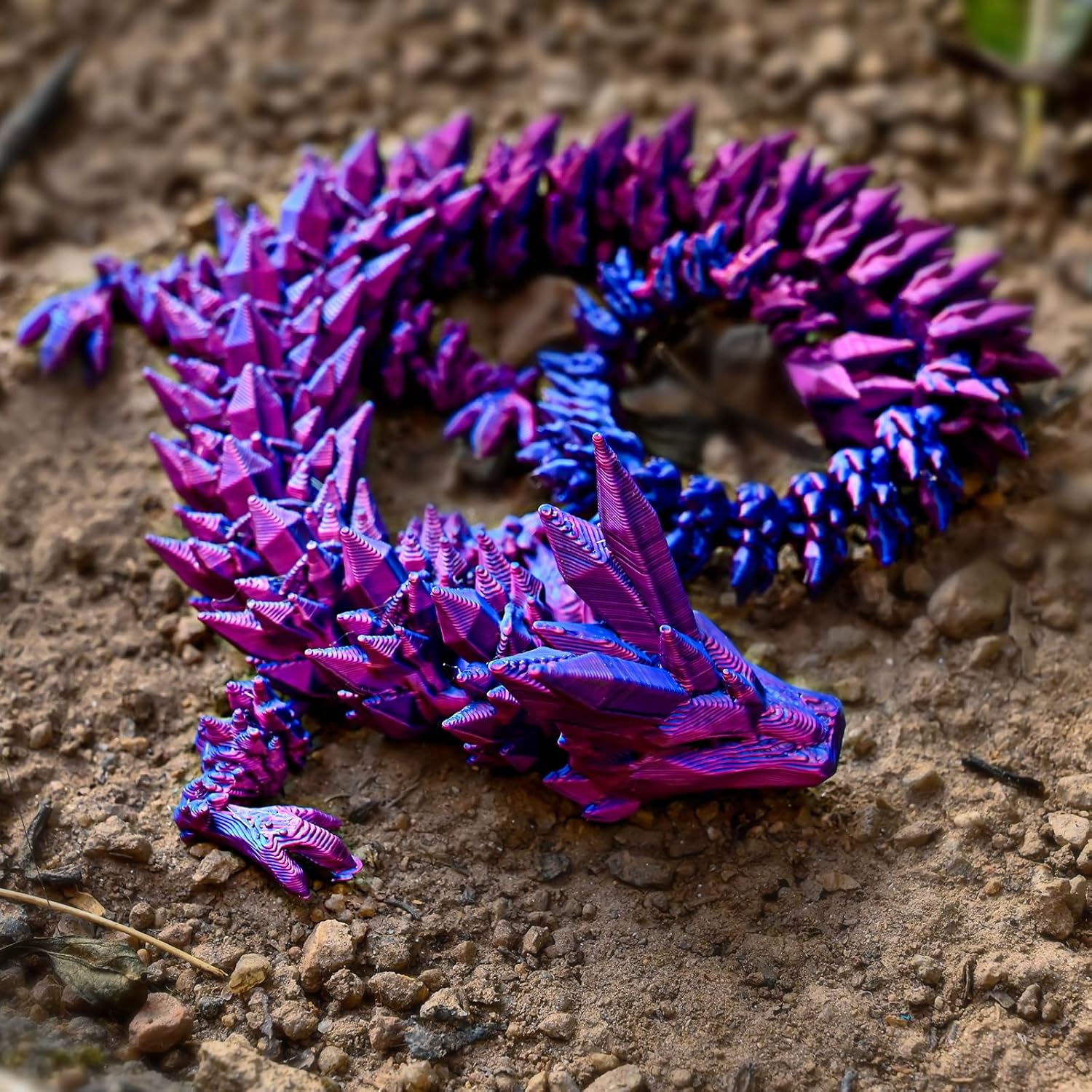 12inch Dragon Egg, Year of The Dragon, 3D Printed Dragon, Executive Desk Toys, Articulated Dragon, Fidget Toys Gifts for Graduates Students Teachers Adults (Purple)