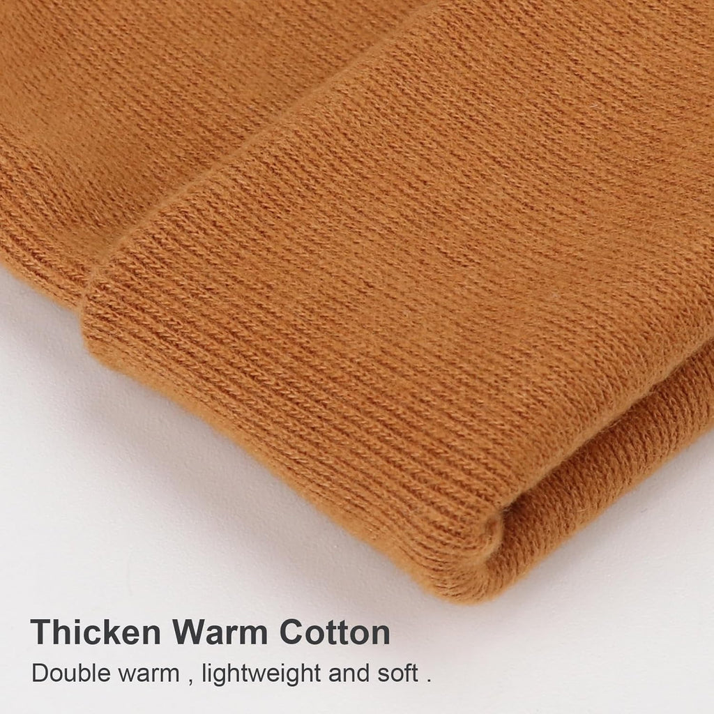 DRESHOW BQUBO 4 Pieces Baby Beanie Newborn Toddler Soft Cute Knit Hat Hospital Hats for Baby Boys Infant Cap Beanies