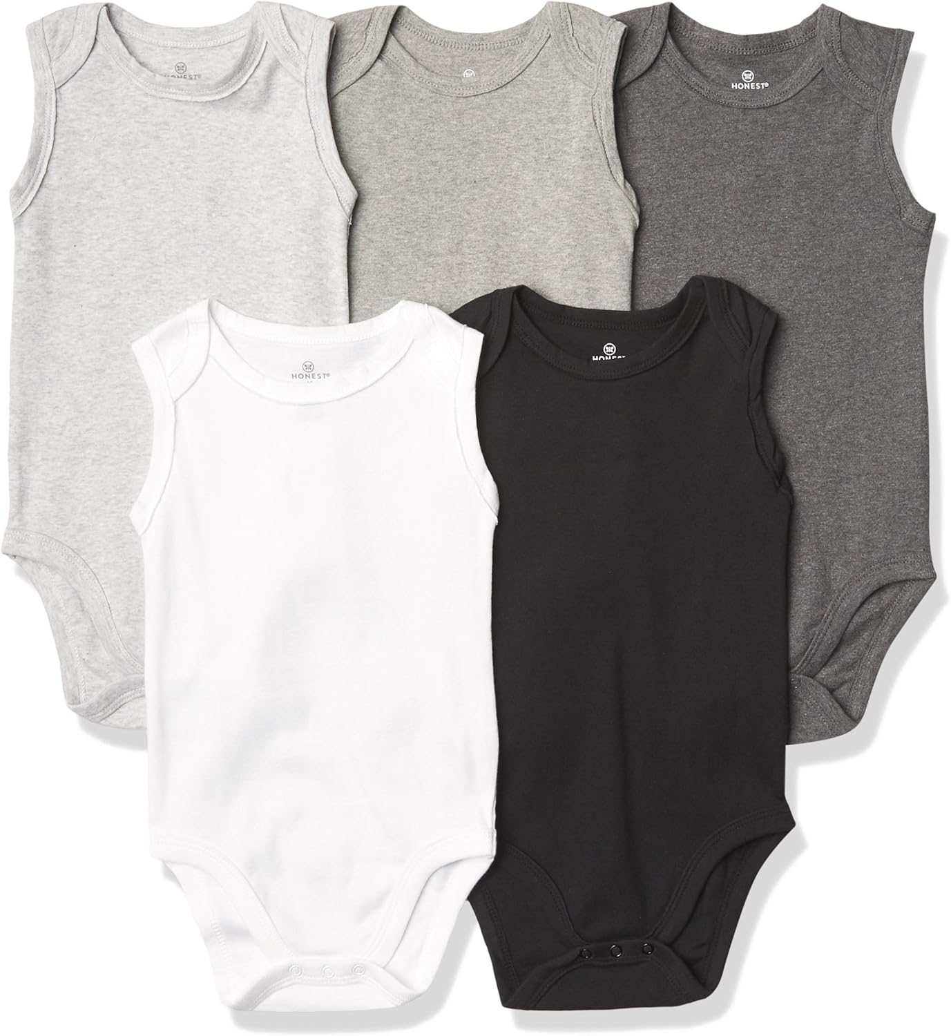 Sleeveless Bodysuits One-piece 100% Organic Cotton for Baby Boys, Girls, Unisex