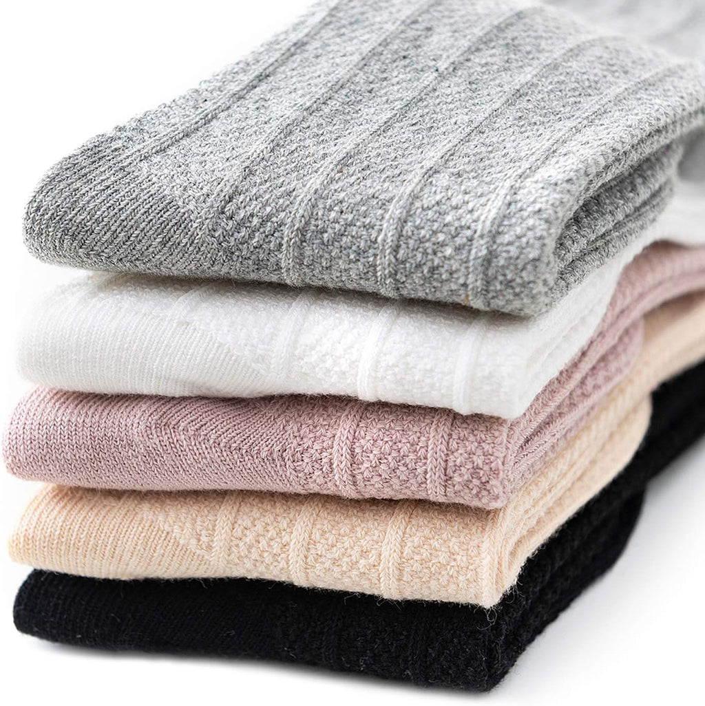 Zando Baby Knee High Socks - Infant to Toddler, Cotton Ruffle Socks, Warm Girls & Boys Long Stockings, 3-6 Pairs