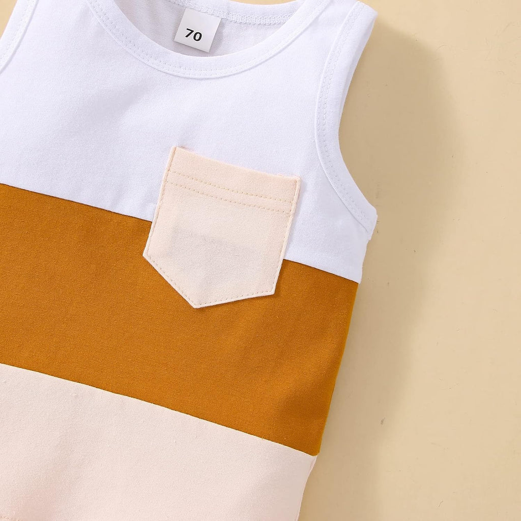 Kupretty Baby Boy Summer Clothes Sleeveless Tank Tops Vest T-Shirt + Casual Shorts Toddler Outfits Set