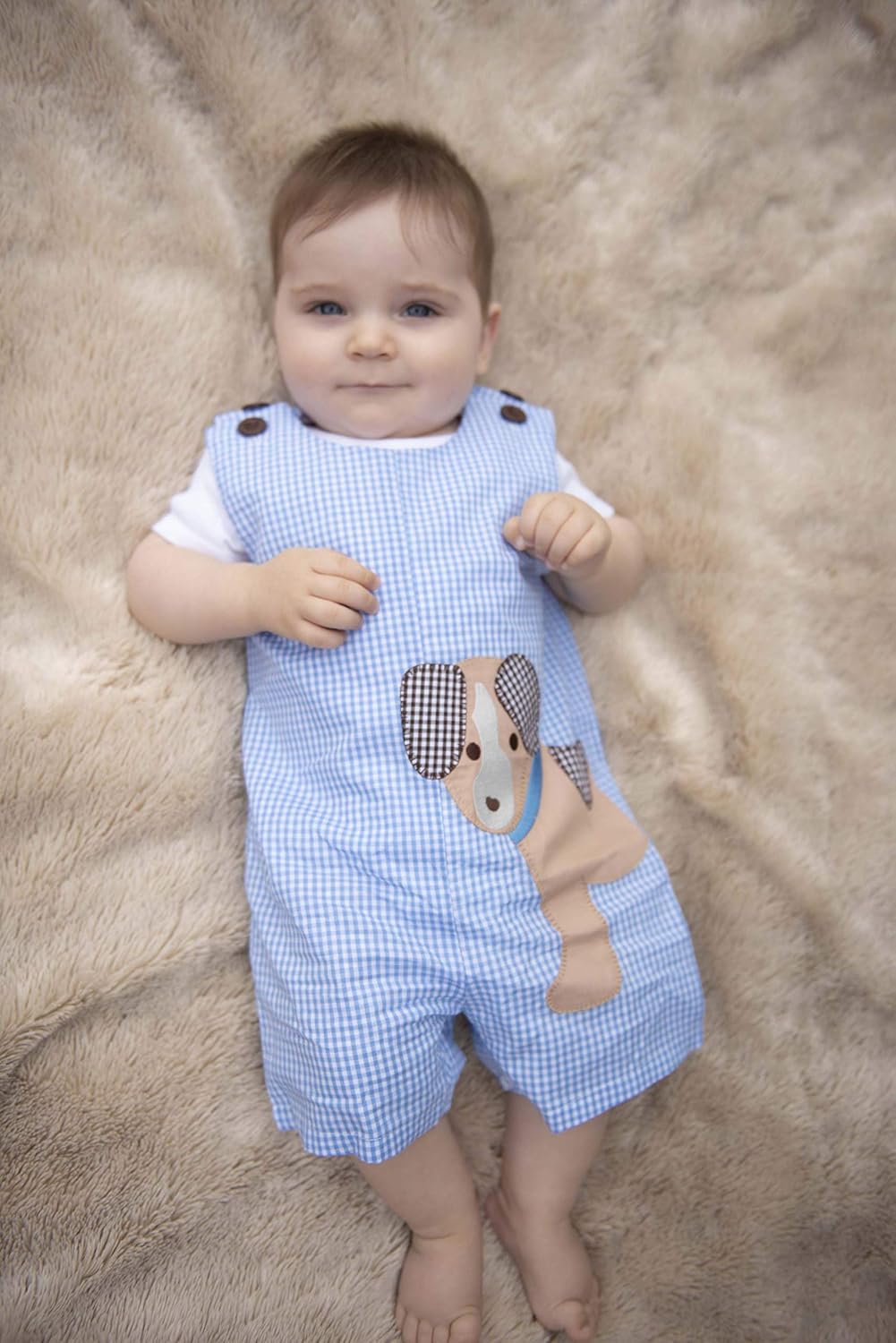 Puppy Dog Applique Shortall