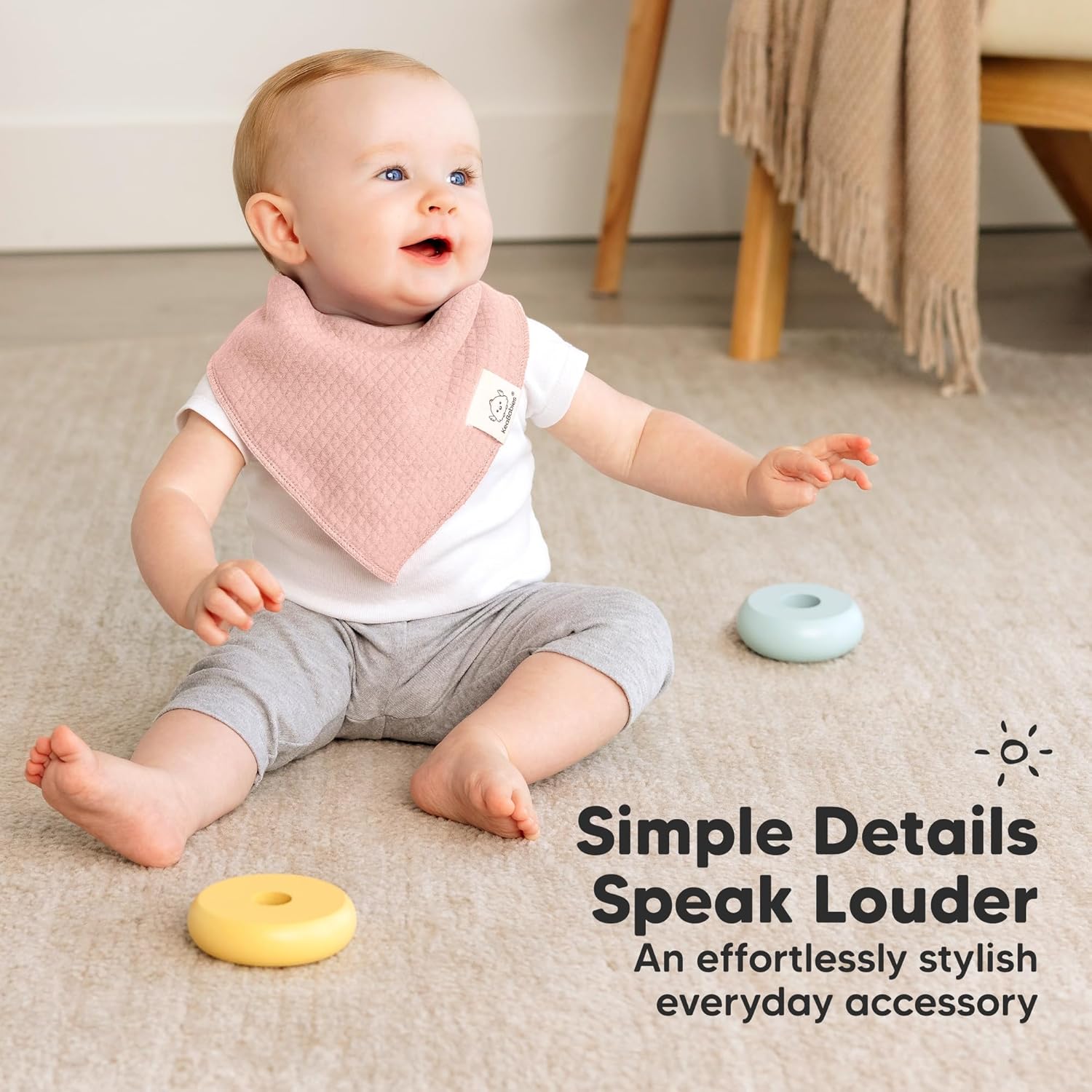 KeaBabies 8-Pack Bandana Bibs for Baby Girls, Boys - Organic Cotton Baby Bibs for Drooling & Teething Newborn, Toddler, Infant 0-36 months, Extra Soft, Absorbent Cloth with Snaps (Dawn)