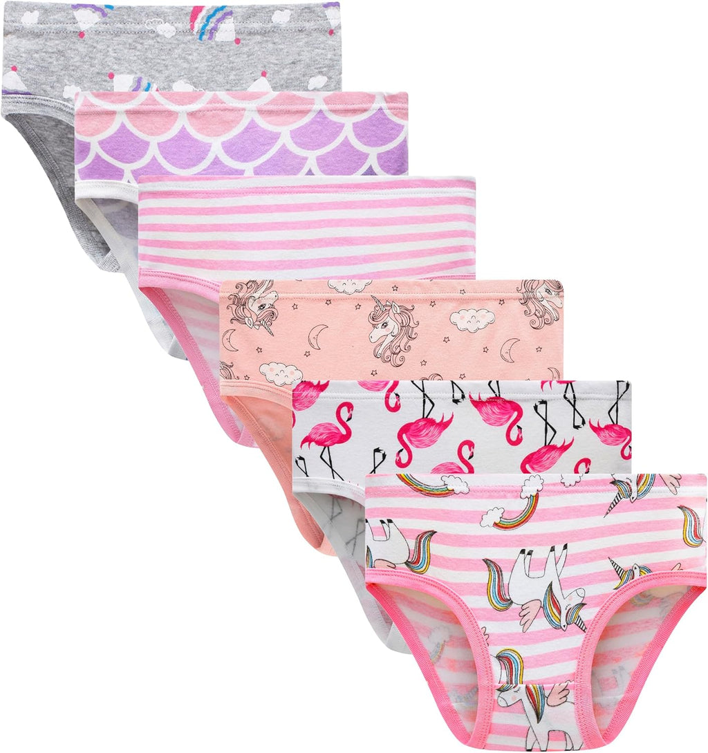 Family Feeling Little Girl Underwear Toddler Panties Big Kids Undies Soft 100% Cotton