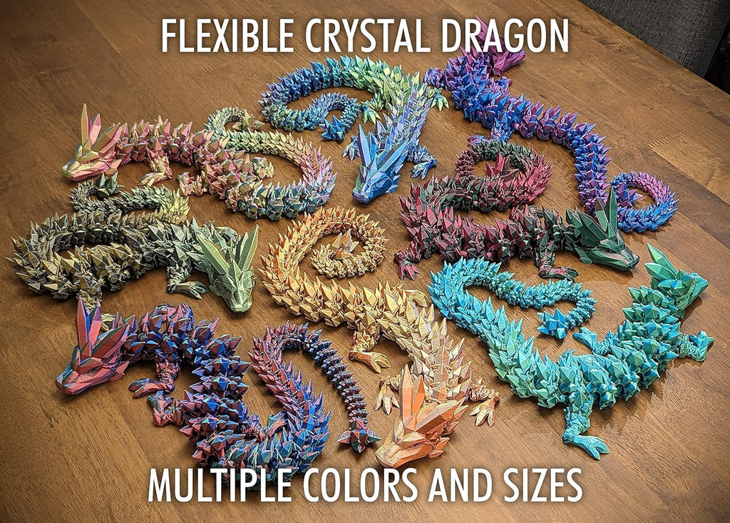 3D Printed Dragon Fidget Toys Dragon Egg 12inch Flexible Dragon Toy 3D Printed Dragon Egg with Articulated Dragon Inside Fidget Toys for Autism/ADHD Easter Toys Gifts (Multicolored)