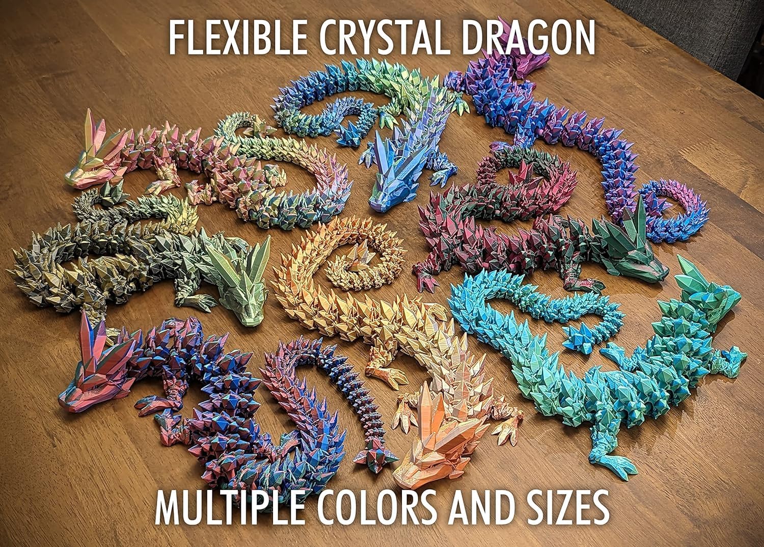 3D Printed Dragon Fidget Toys Dragon Egg 12inch Flexible Dragon Toy 3D Printed Dragon Egg with Articulated Dragon Inside Fidget Toys for Autism/ADHD Easter Toys Gifts (Multicolored)