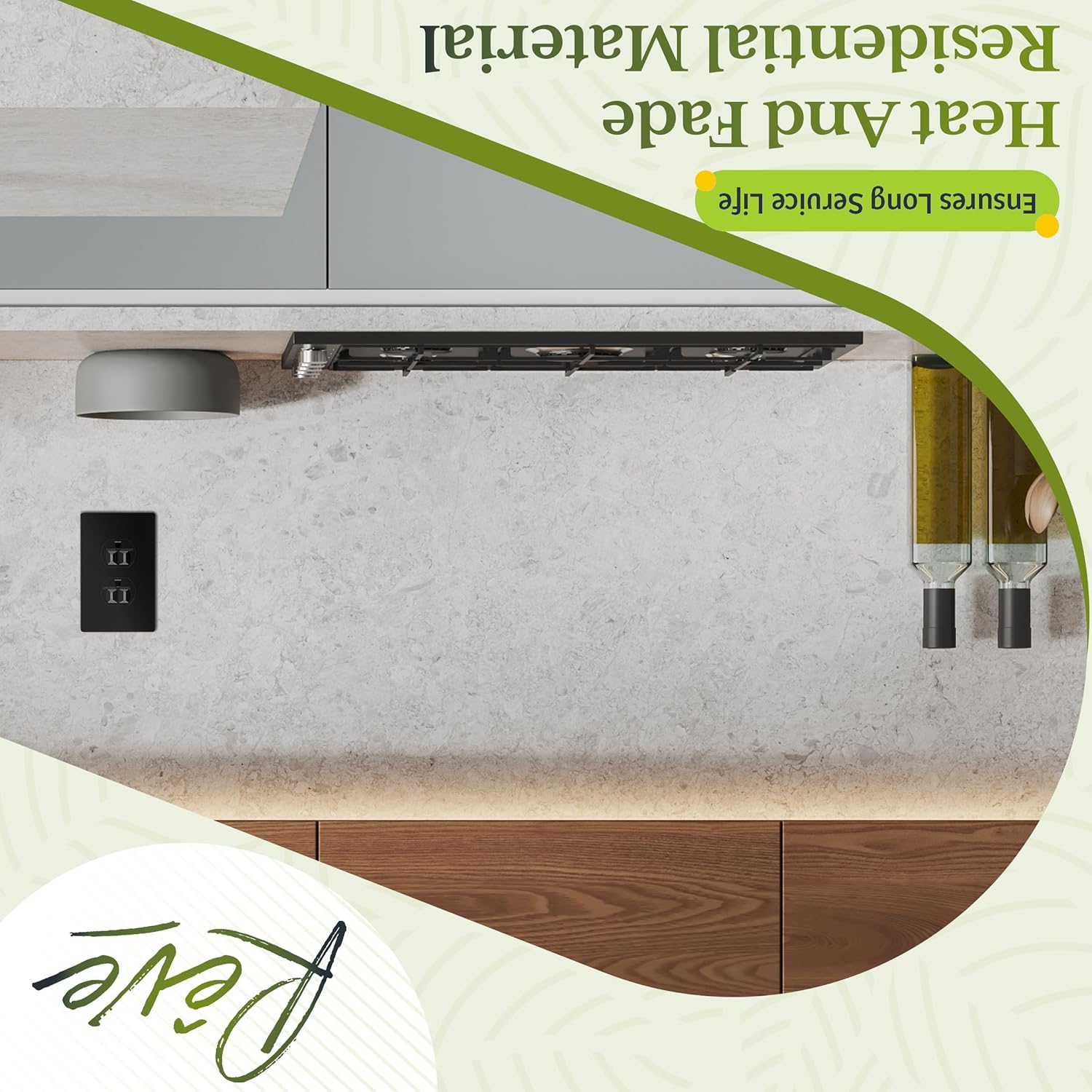 TG SP-S1-BK Duplex Outlet Receptacle Cover, Screwless Wall Plate, Standard Size, 1-Gang 4.68" x 2.93", Unbreakable Polycarbonate Thermoplastic, UL Listed, SP-S1-BK-10PCS, Black, 10 Pack