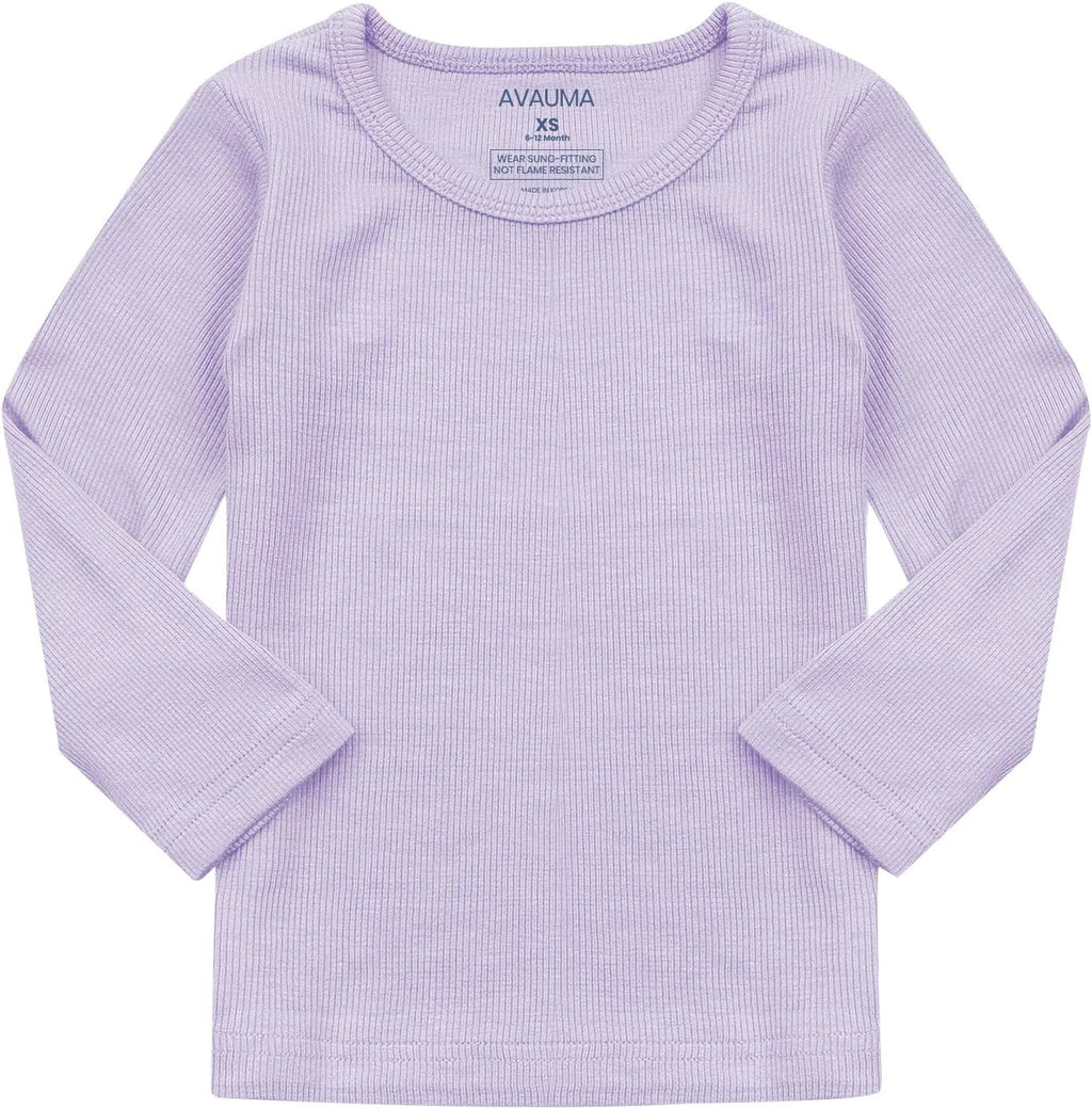 AVAUMA Baby Boys Girls Pajama Set Kids Toddler Snug fit Ribbed Sleepwear pjs for Daily Life Style