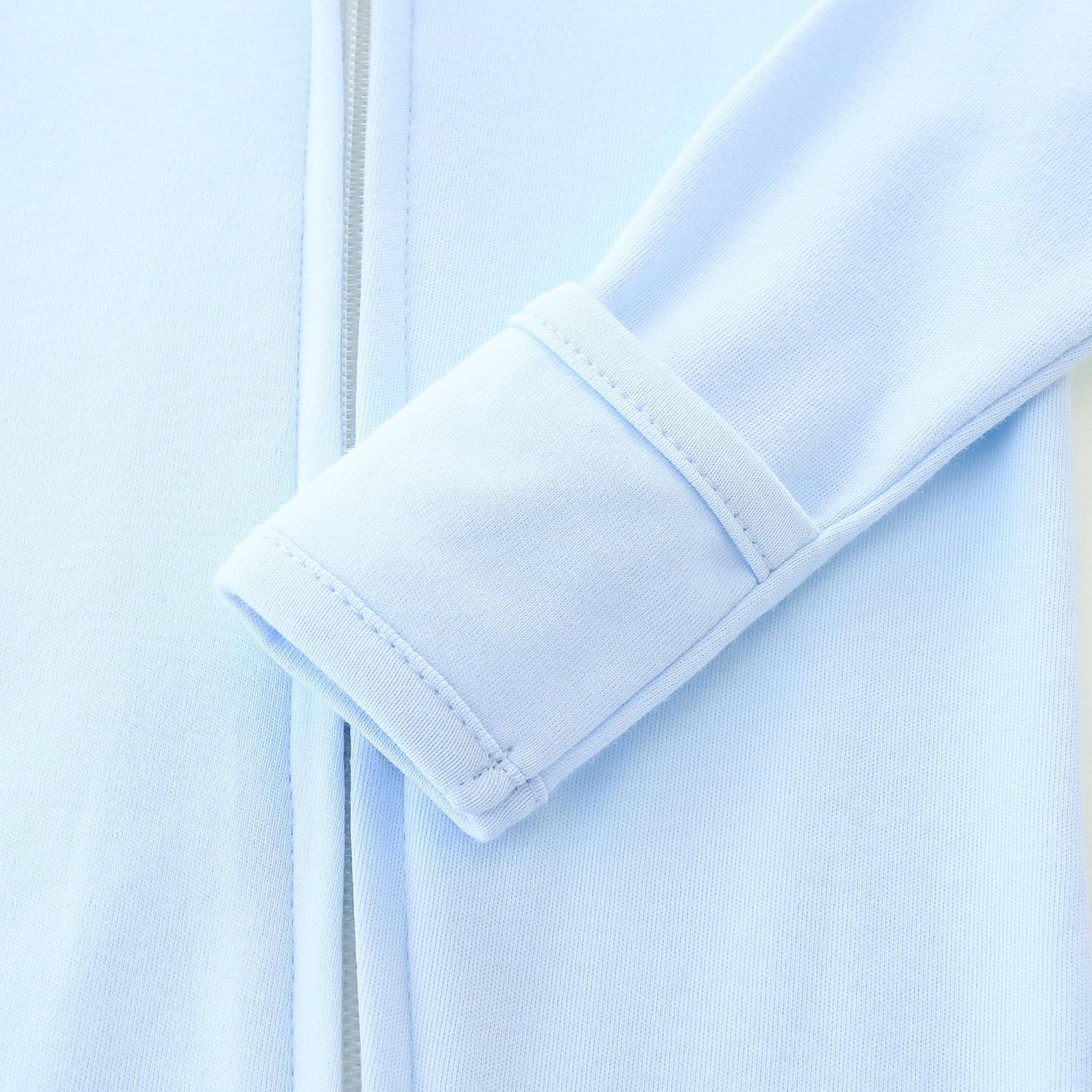 Baby Romper 100% Organic Cotton Pajamas One Piece Long Sleeve Zipper Footie Onesie for 0~12M Baby