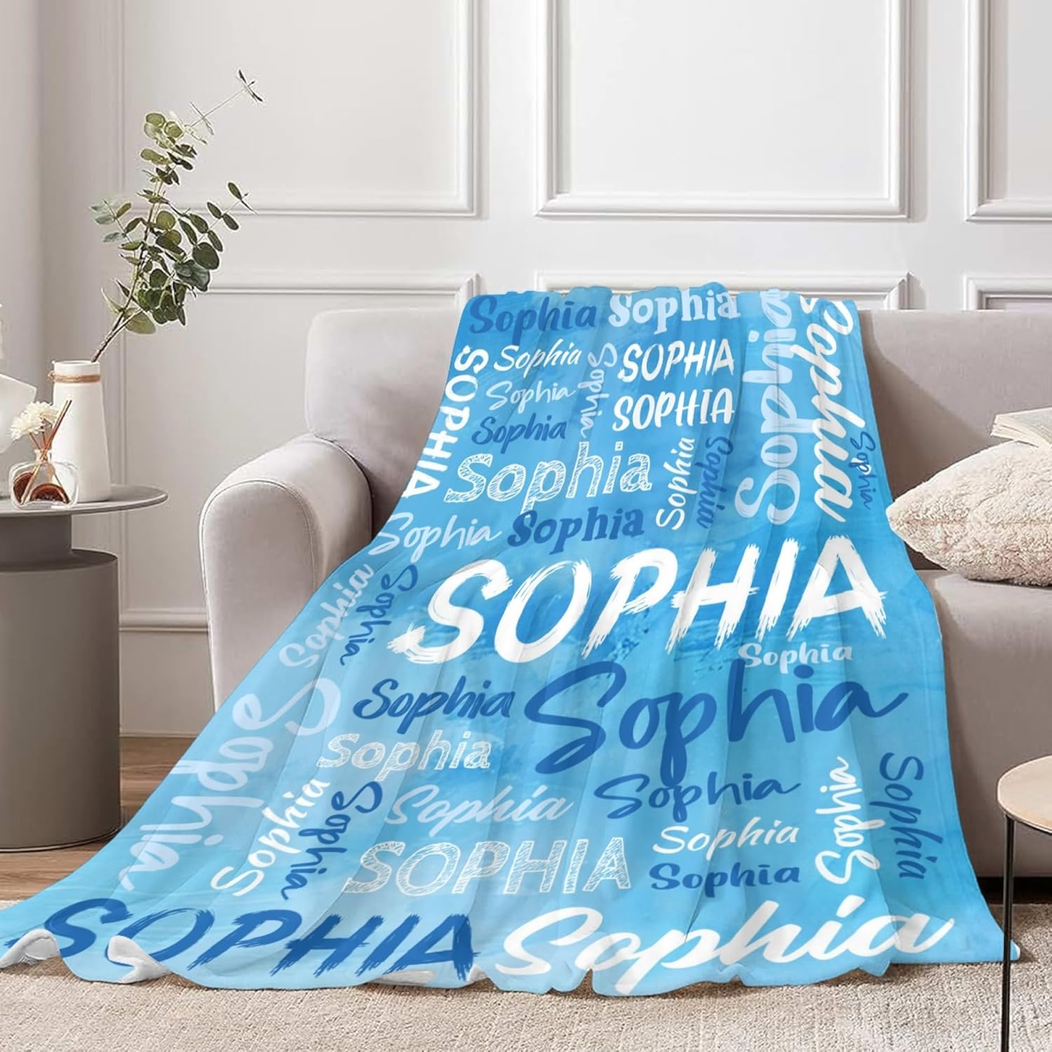 Custom Blanket Personalized Baby Blankets for Boys Customized Blanket with Name for Adult Kid Birthday