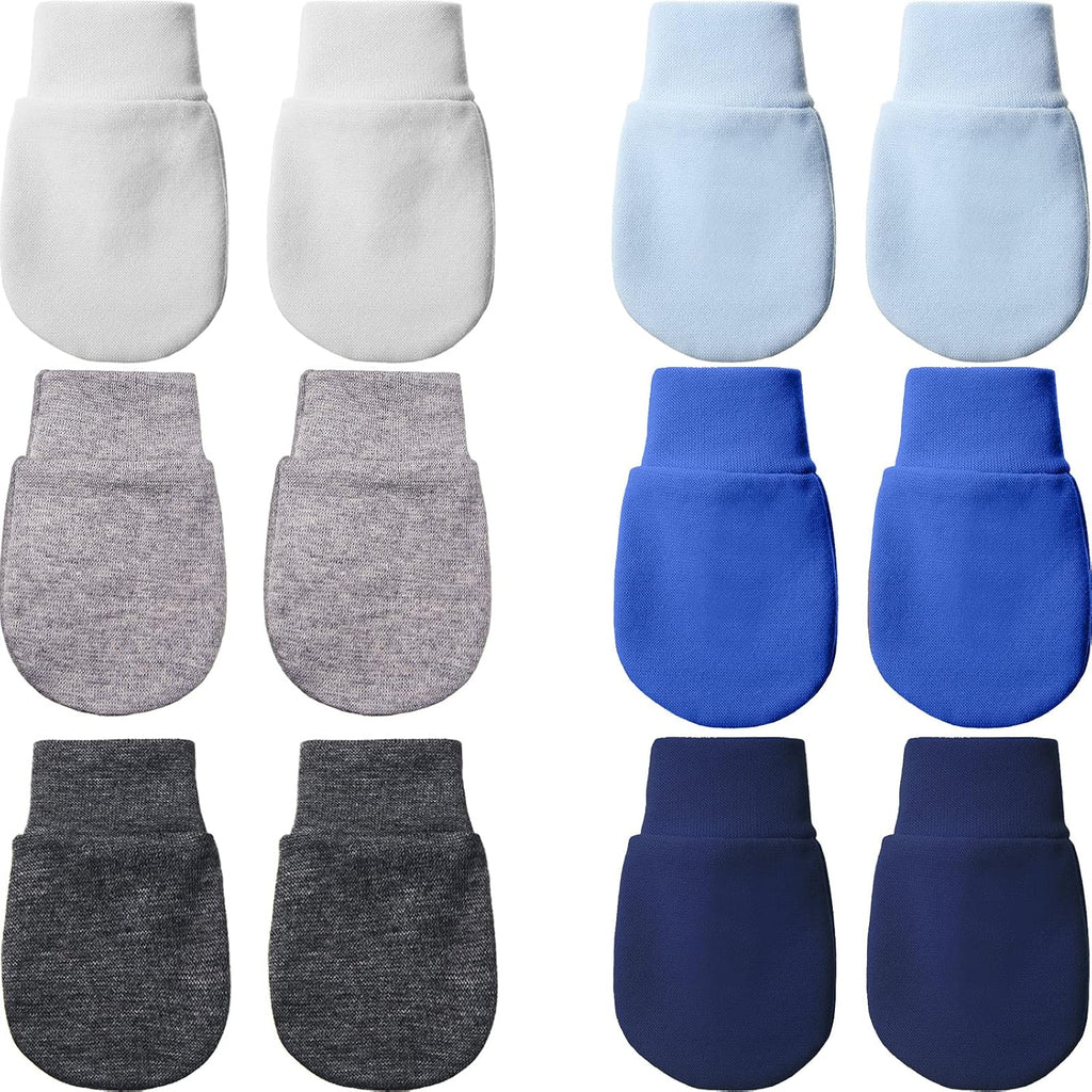 Geyoga 6 Pairs Newborn Baby Mittens No Scratch Gloves Infant Toddler Anti Scratch Essentials Unisex for 3-9 Months Girls Boys